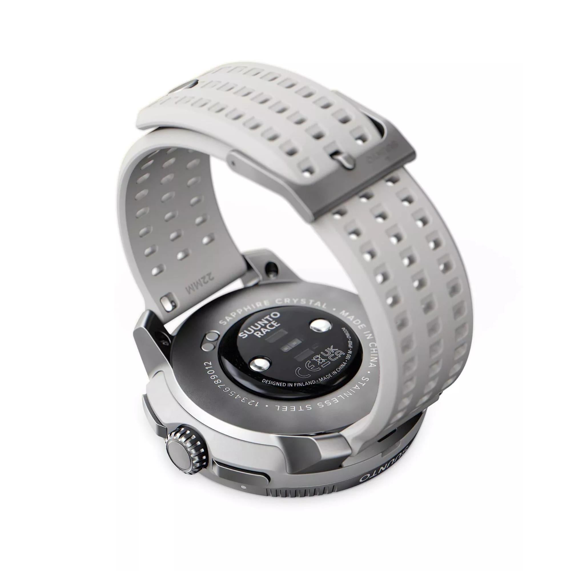 Suunto Race Birch AMOLED Digital Silicone Strap Unisex Smart Fitness Watch SS050931000