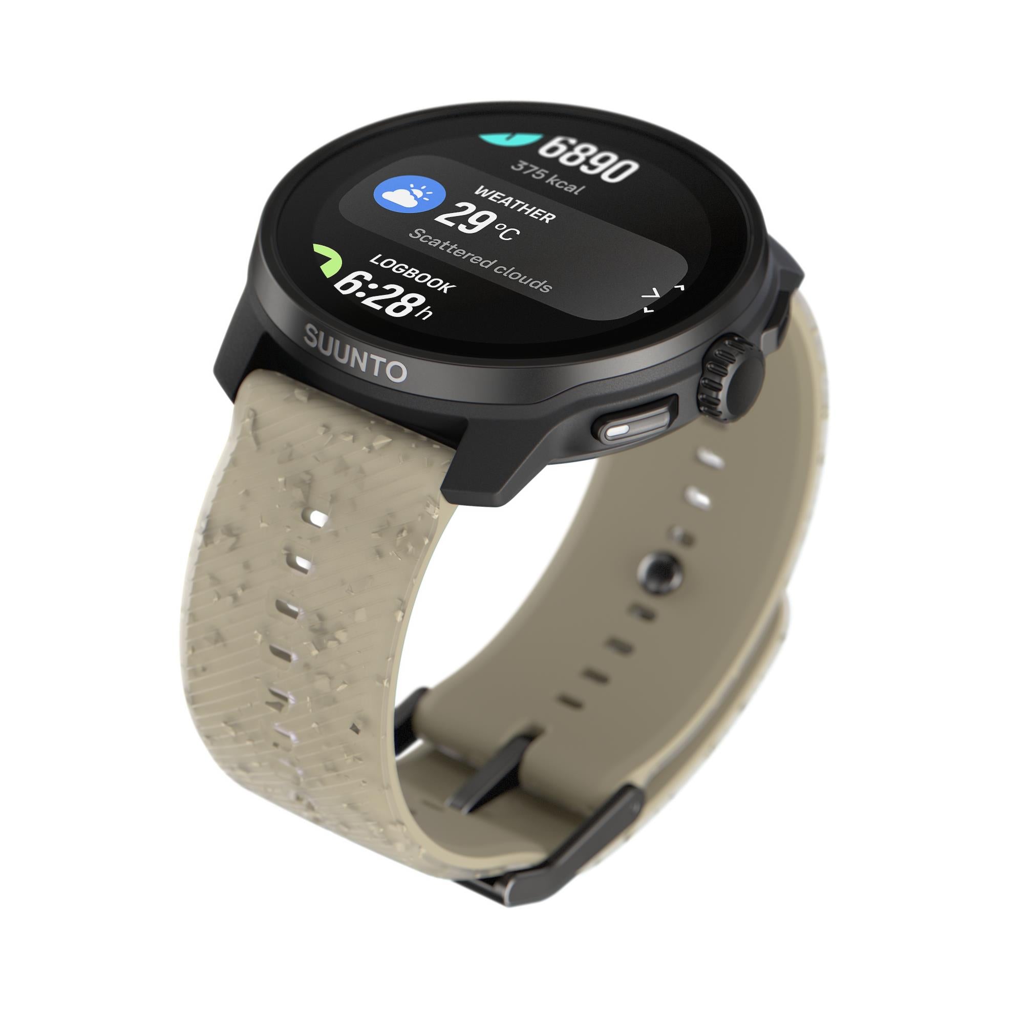 Suunto Race S Grave Gray AMOLED Digital Silicone Strap Unisex Smart Fitness Watch SS051014000