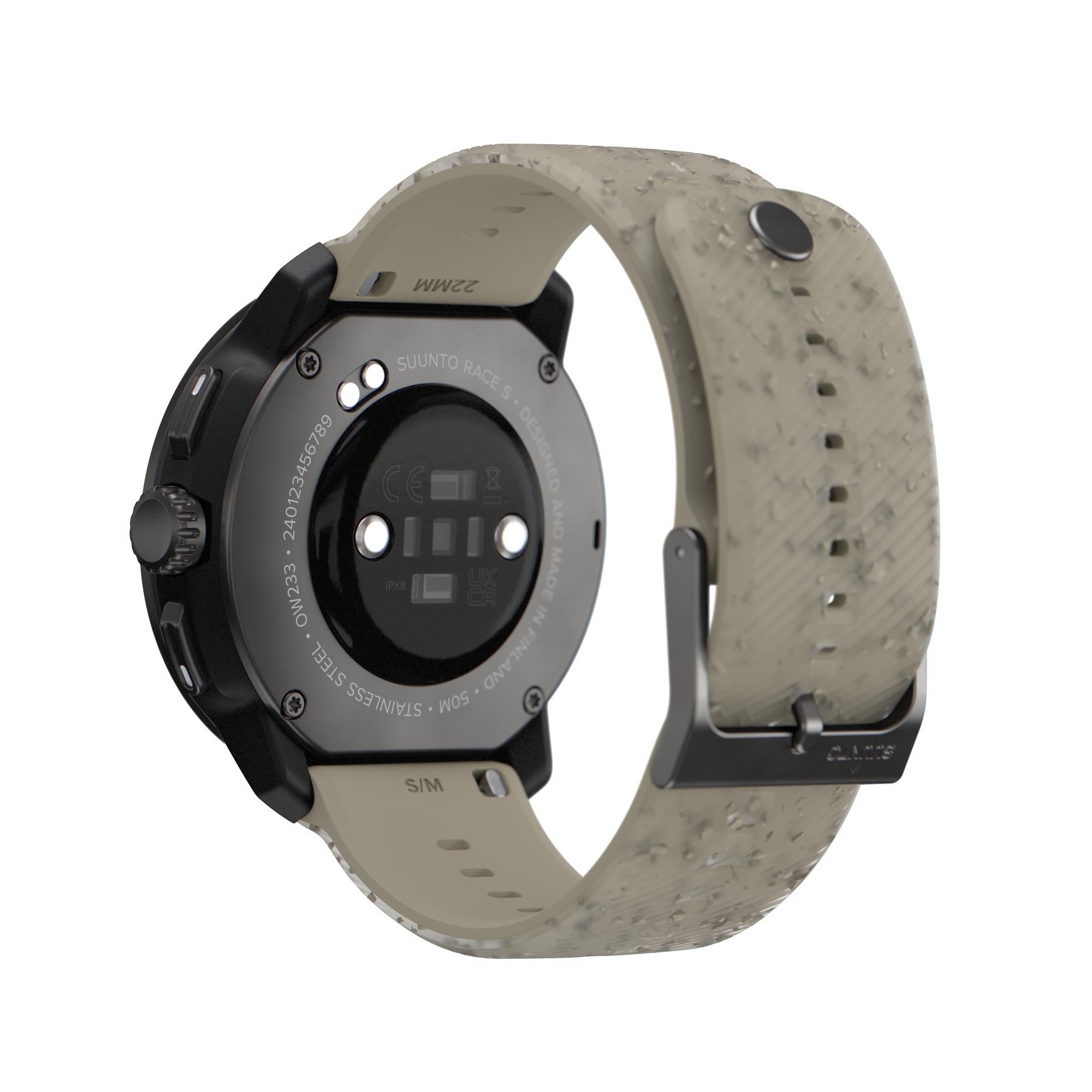 Suunto Race S Grave Gray AMOLED Digital Silicone Strap Unisex Smart Fitness Watch SS051014000