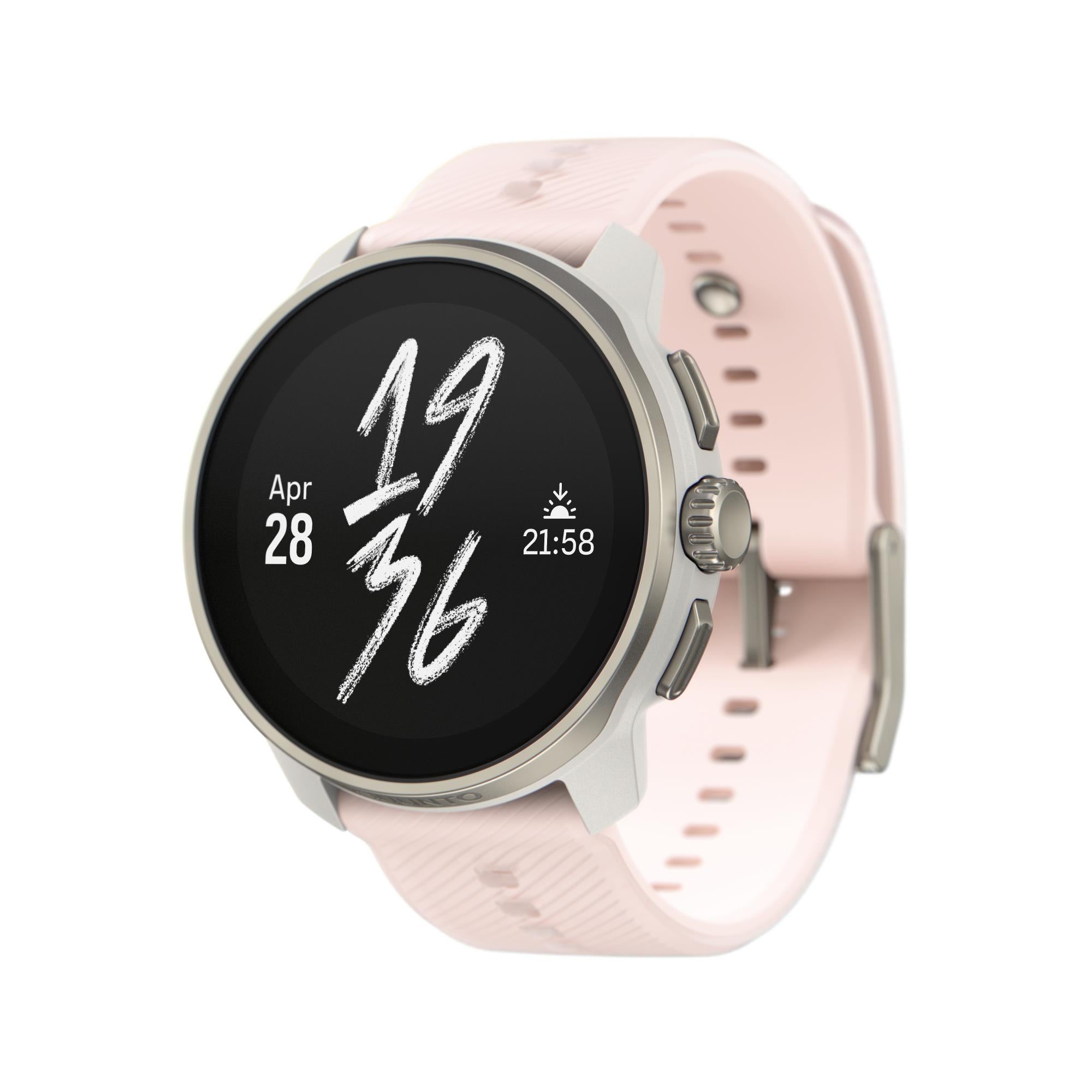 Suunto Race S Powder Pink AMOLED Digital Silicone Strap Unisex Smart Fitness Watch SS051018000