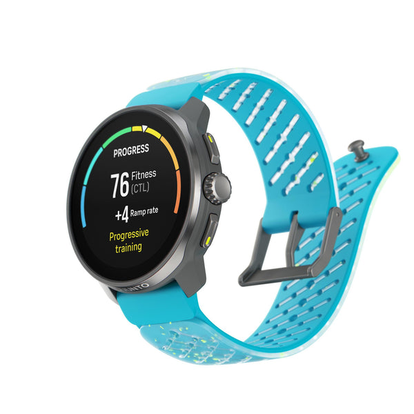 Suunto Race S Titanium Courtney AMOLED Digital Silicone Strap Unisex Smart Fitness Watch SS051153000