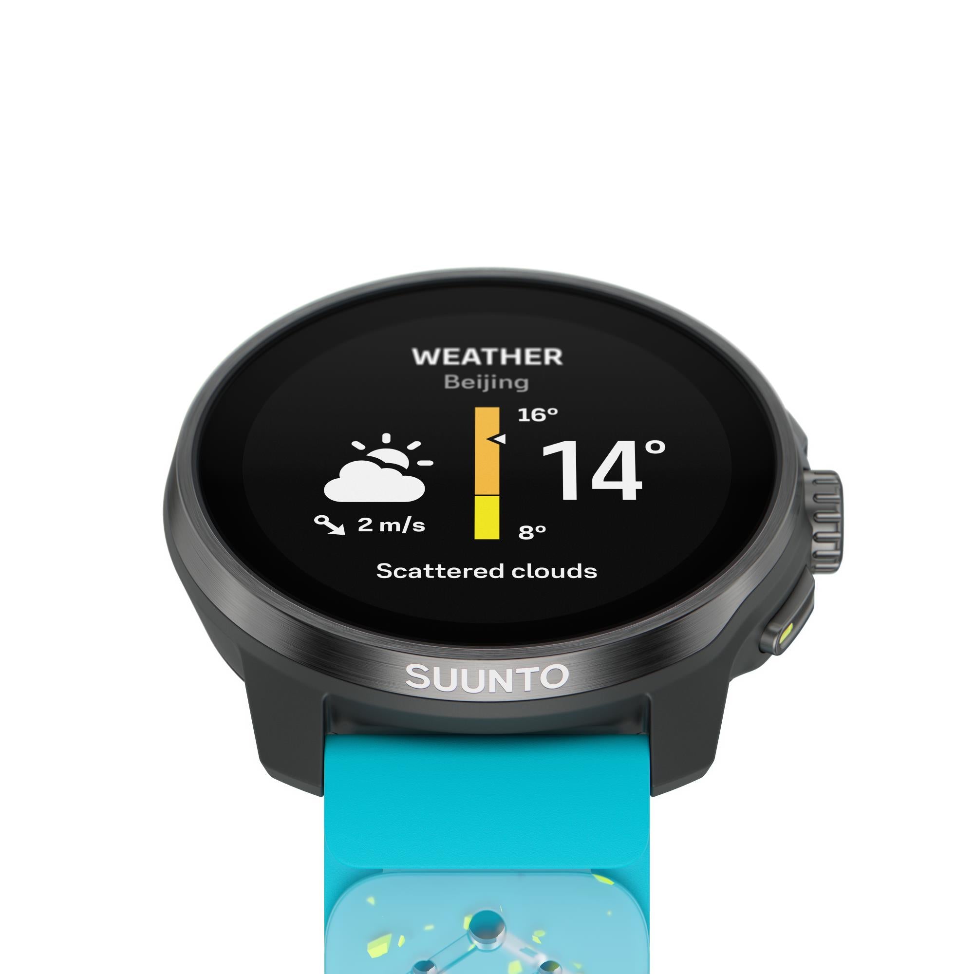 Suunto Race S Titanium Courtney AMOLED Digital Silicone Strap Unisex Smart Fitness Watch SS051153000