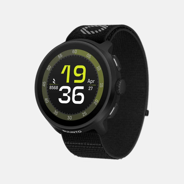 Suunto Run All Black Running AMOLED Digital Nylon Strap Unisex Smart Fitness Watch SS051109000