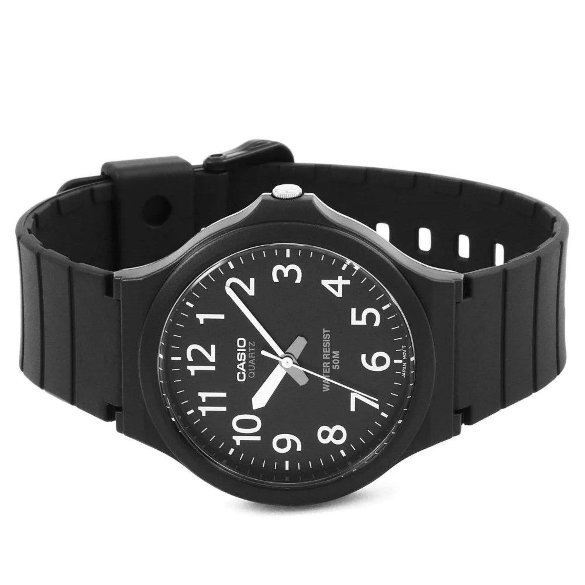 Casio Classic Quartz Black Dial Resin Strap Men's Watch MW-240-1BVEF