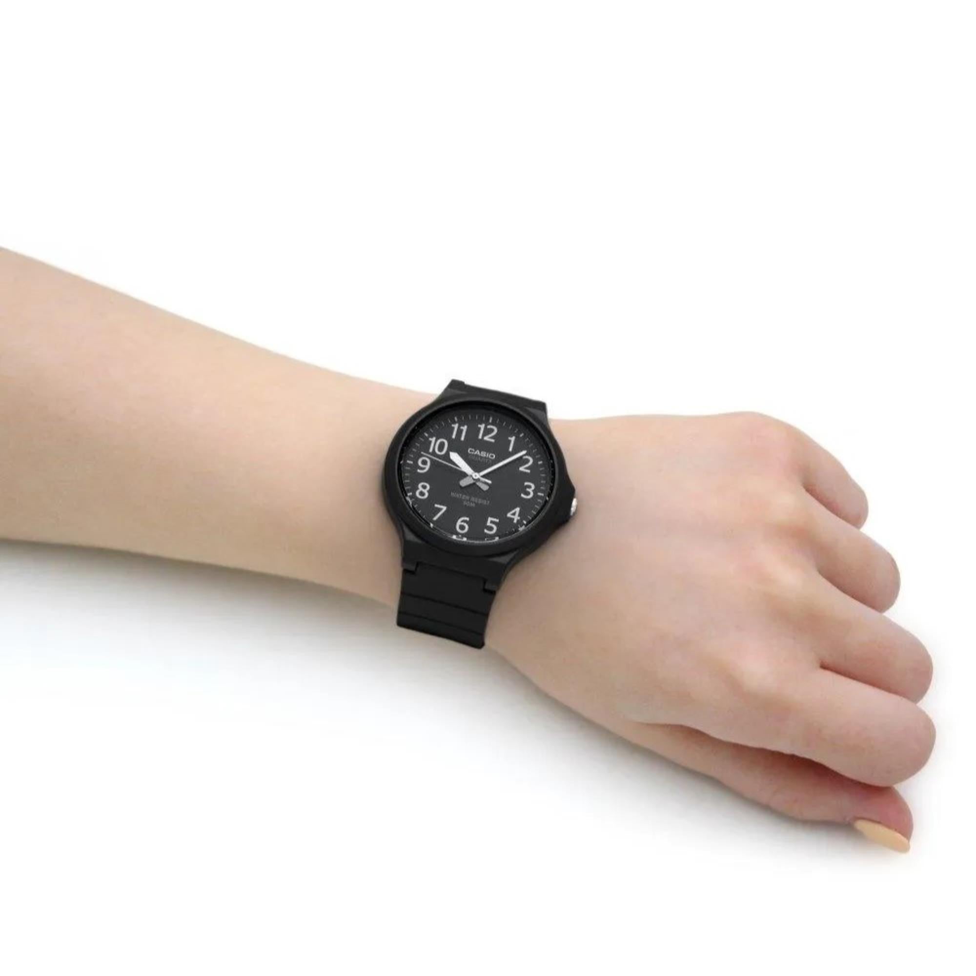Casio Classic Quartz Black Dial Resin Strap Men's Watch MW-240-1BVEF