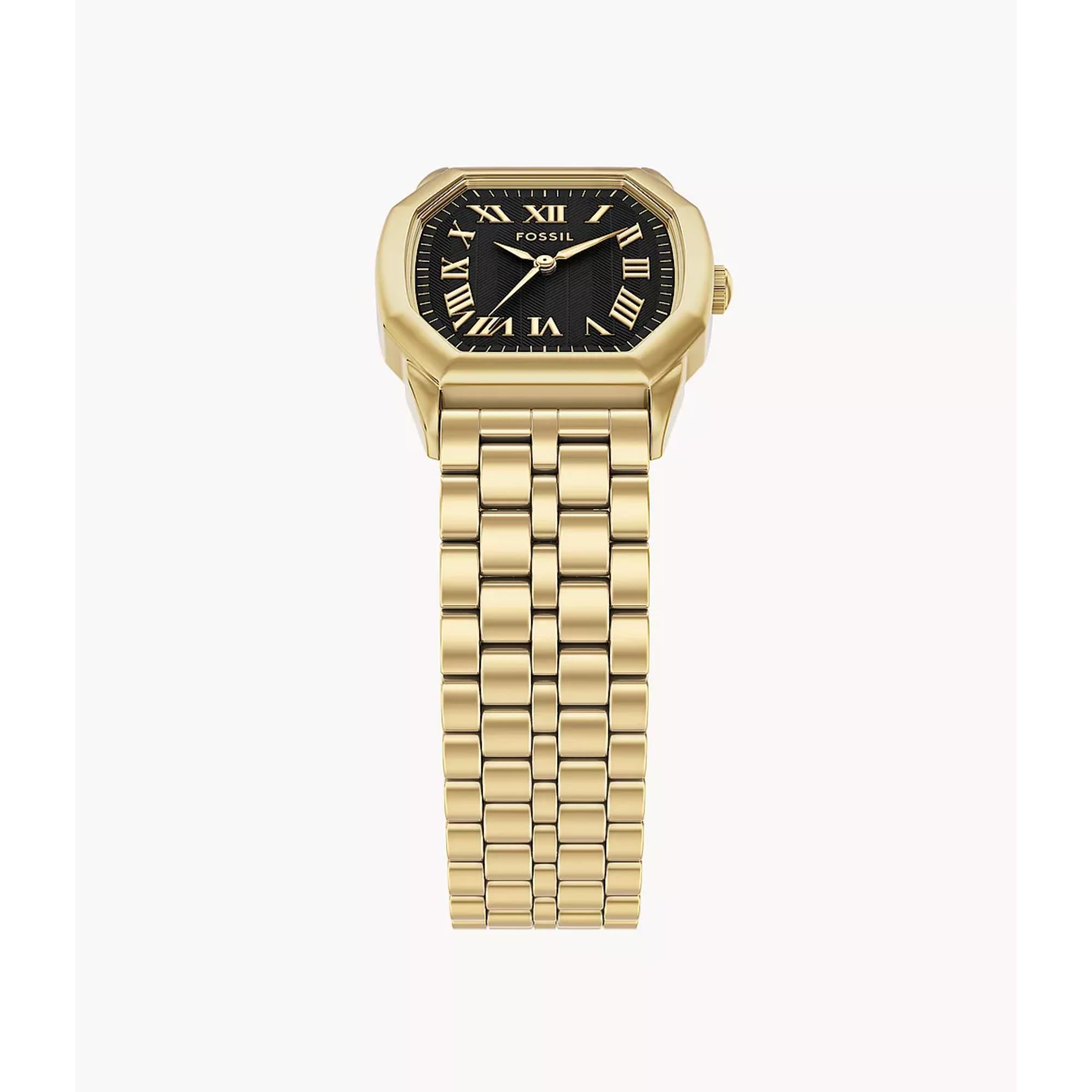 Fossil Harlow Quartz Black Dial Steel Strap Women's Watch ES5433