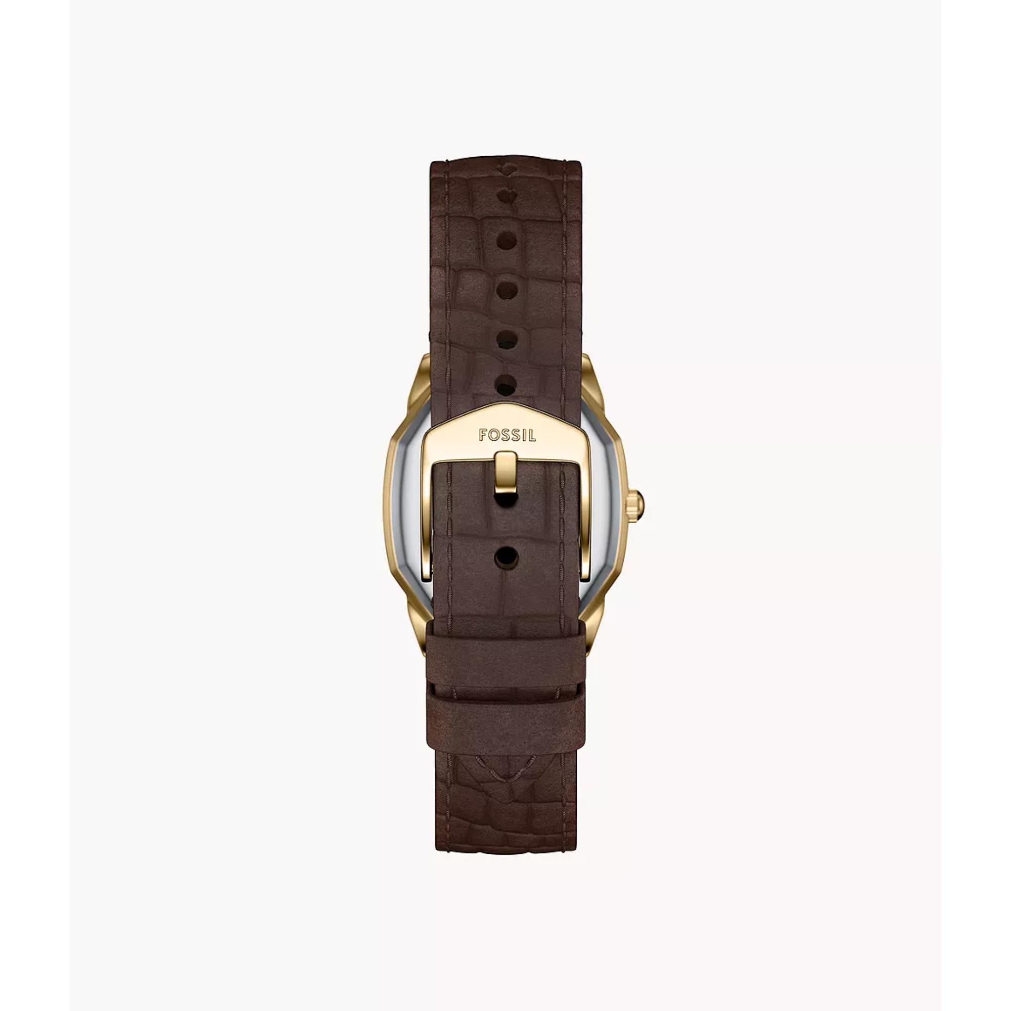 Fossil Harlow Quartz Cream Dial Leather Strap Women's Watch ES5426