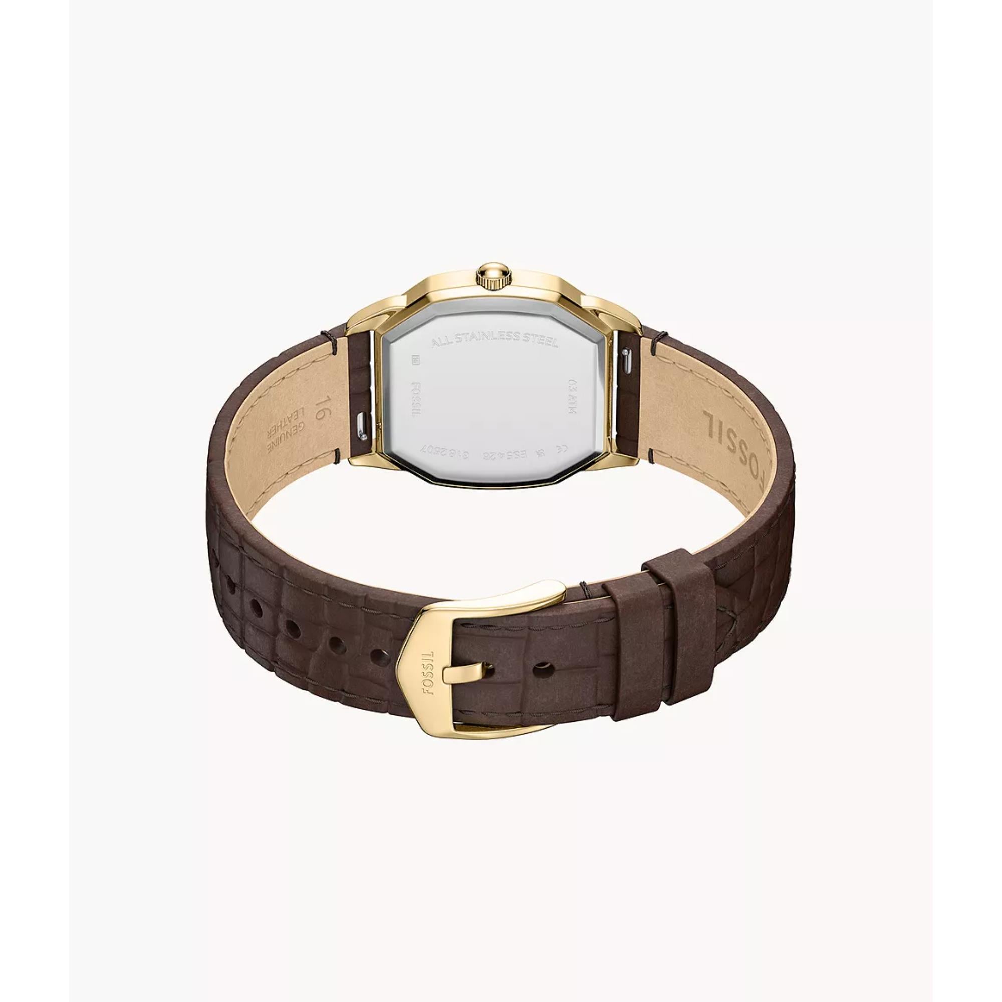 Fossil Harlow Quartz Cream Dial Leather Strap Women's Watch ES5426