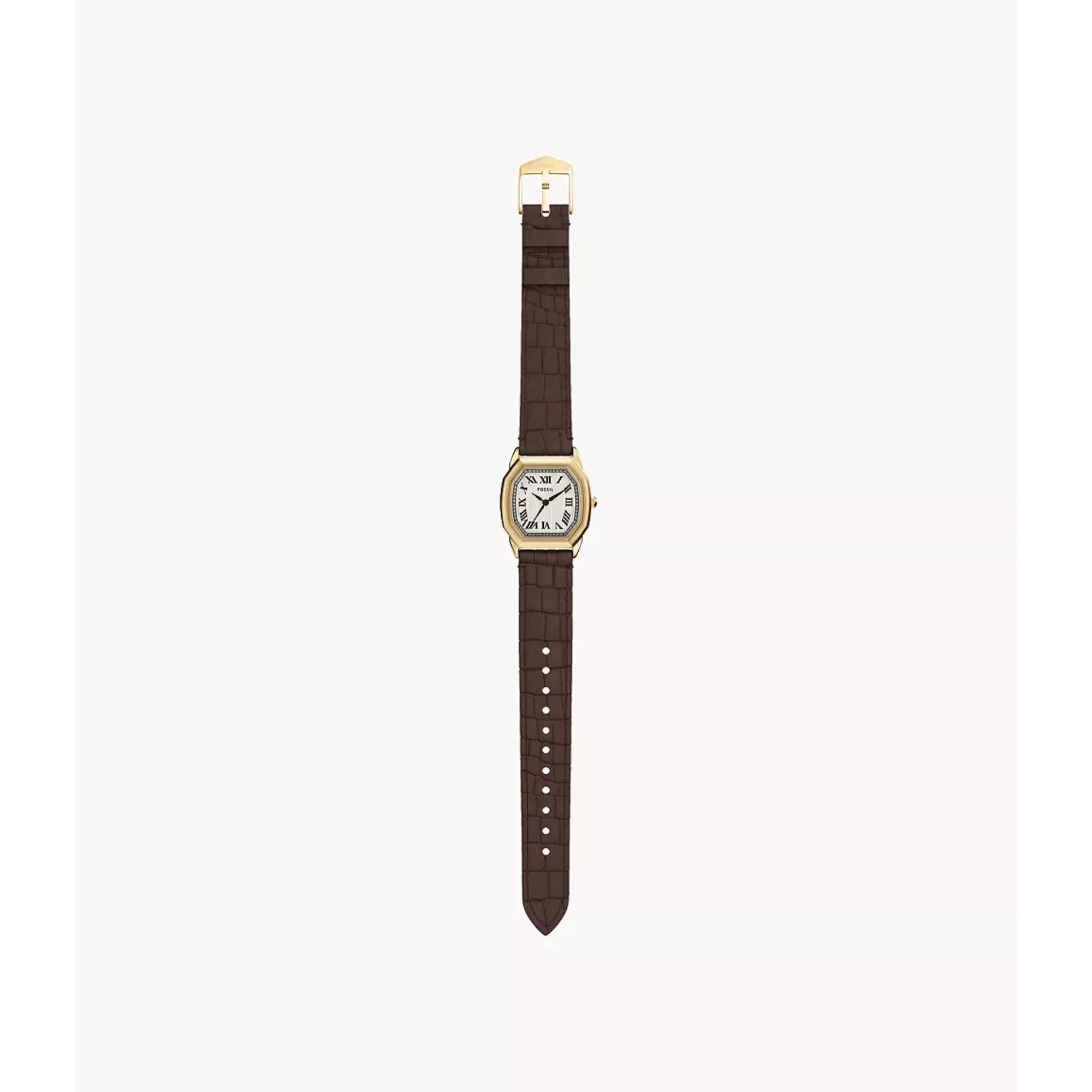 Fossil Harlow Quartz Cream Dial Leather Strap Women's Watch ES5426