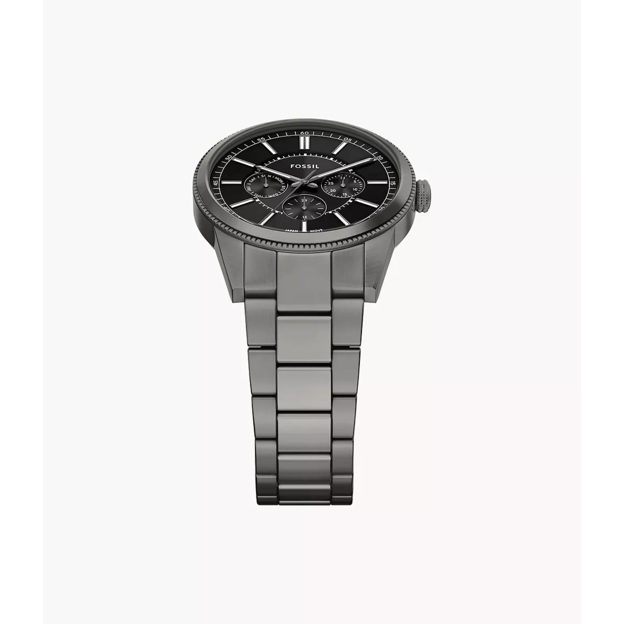 Fossil Pearson Quartz Chronograph Black Dial Steel Strap Men's Watch FS6136