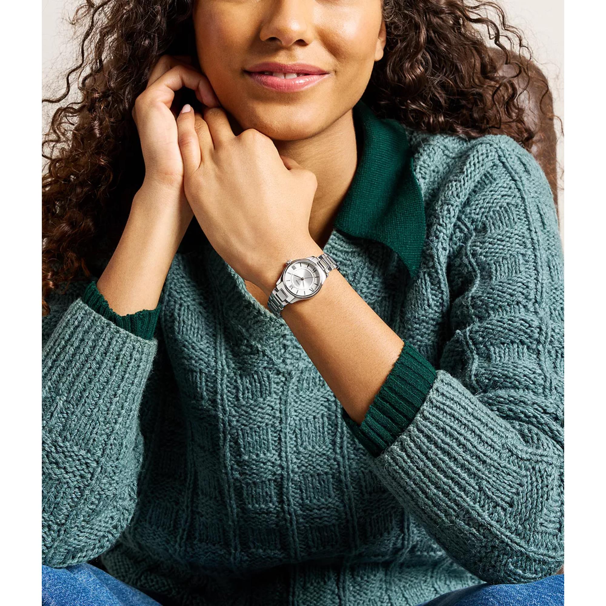 Fossil Gilmore Quartz Silver Dial Steel Strap Women's Watch ES5419