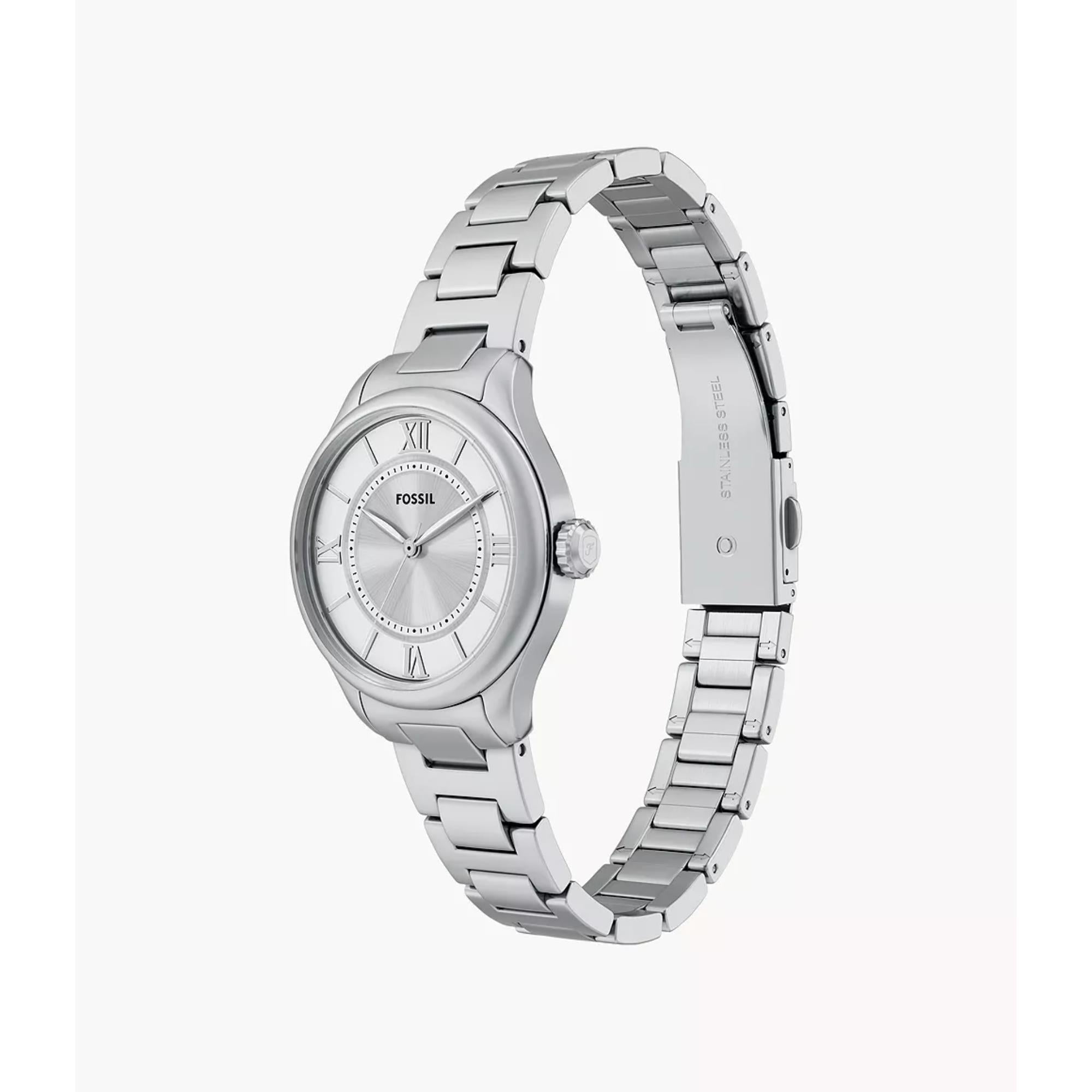 Fossil Gilmore Quartz Silver Dial Steel Strap Women's Watch ES5419