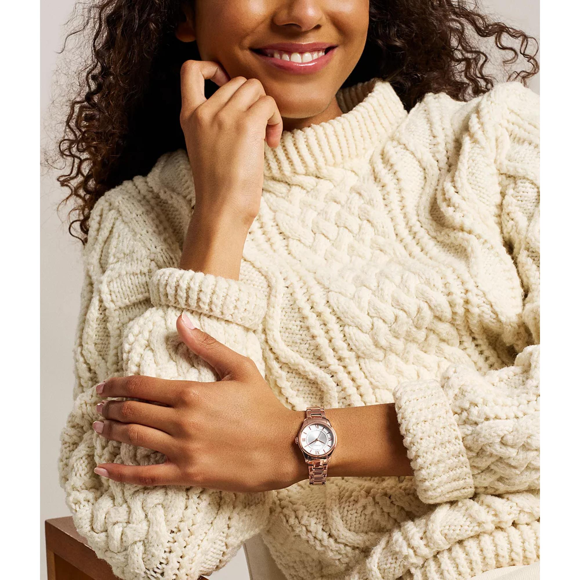 Fossil Gilmore Quartz Silver Dial Steel Strap Women's Watch ES5420