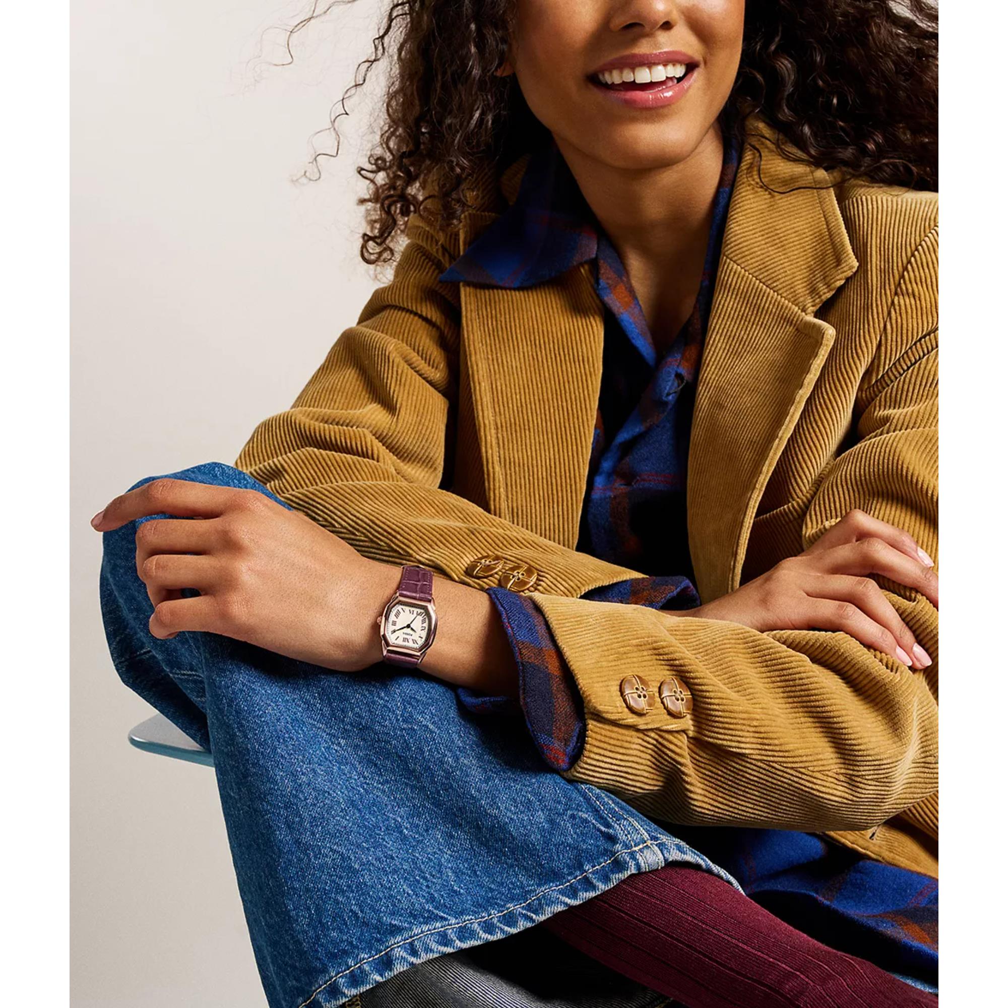 Fossil Harlow Quartz Cream Dial Leather Strap Women's Watch ES5428