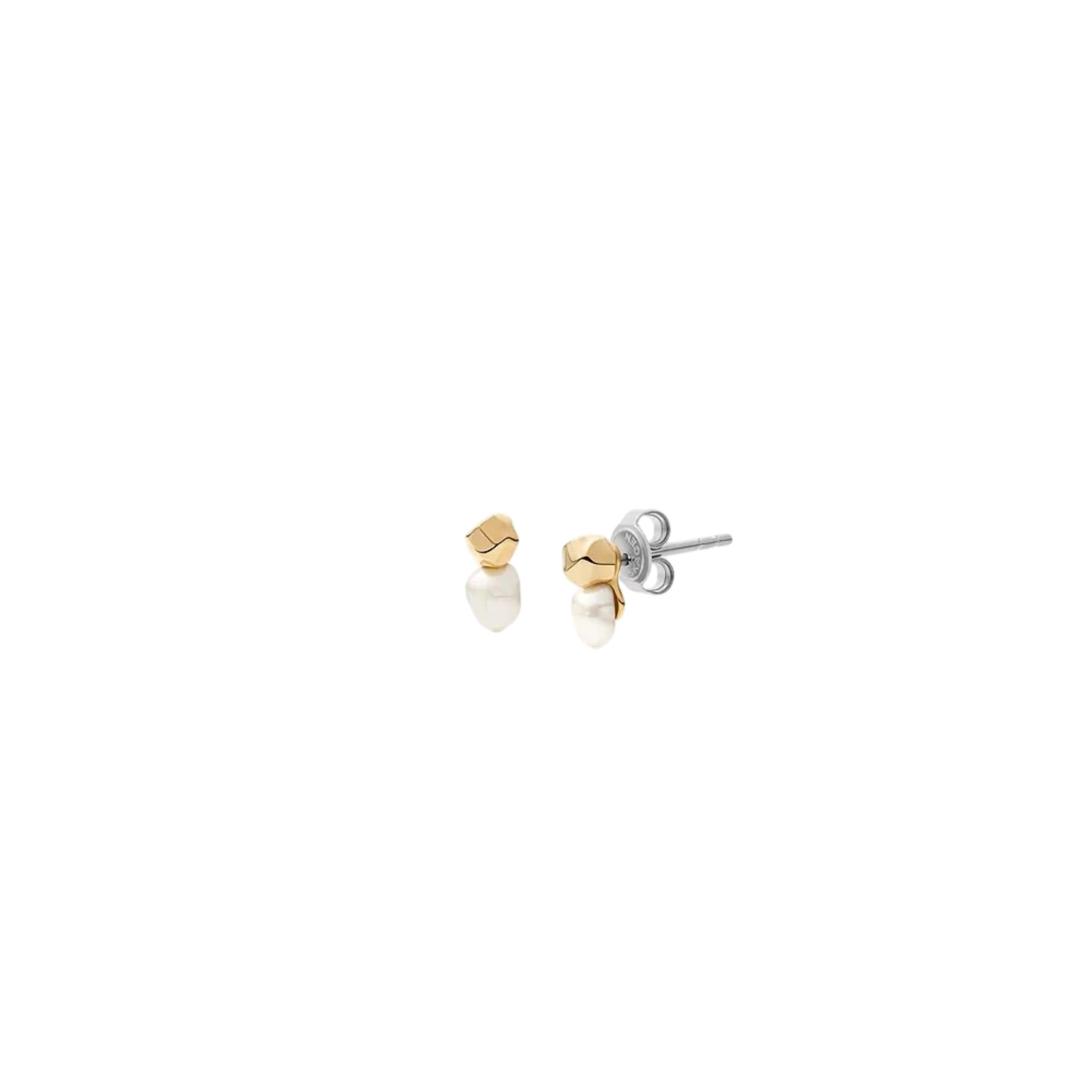 Skagen Agnethe Pearl Gold-Tone Stainless Steel Stud Women's Earrings SKJ1881710
