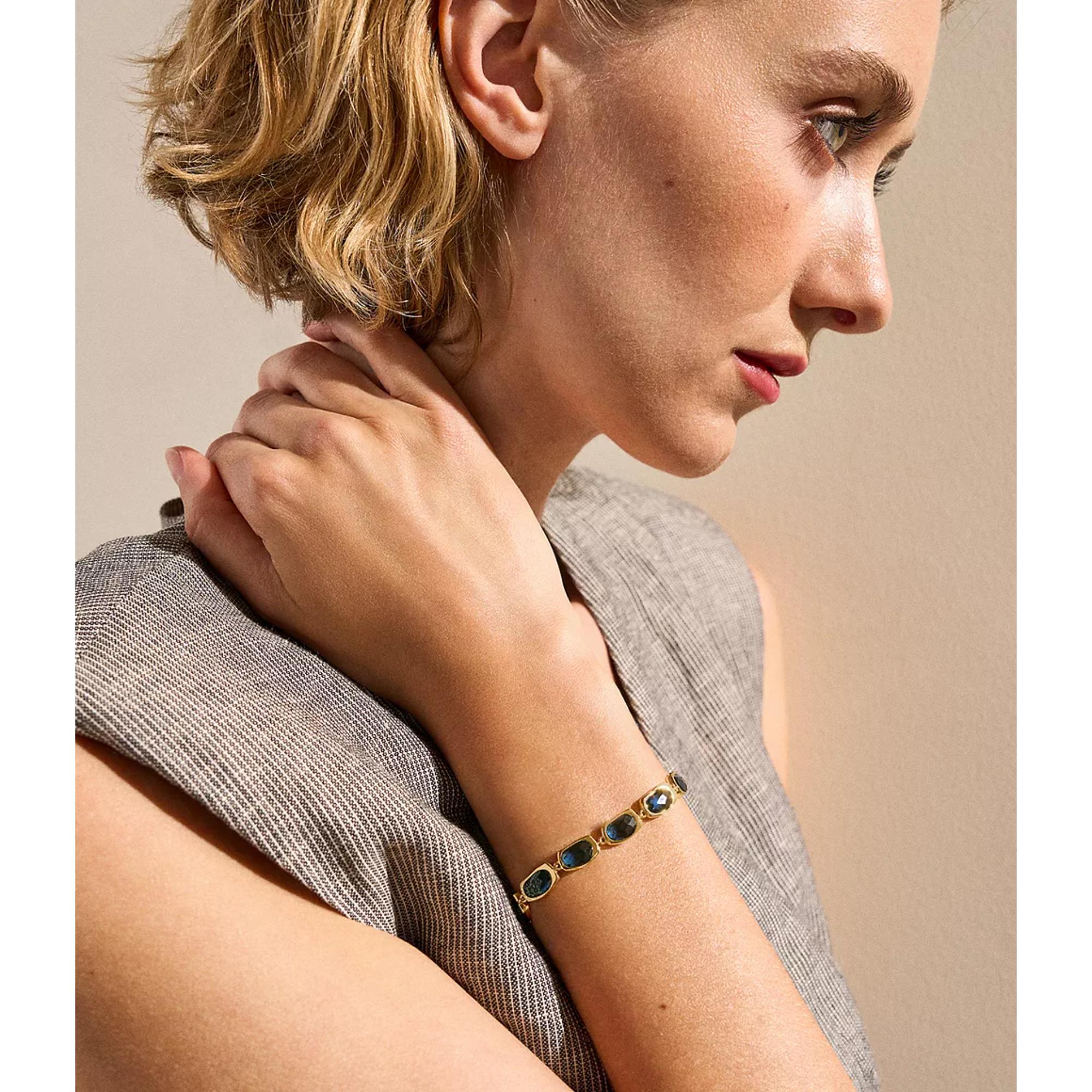 Skagen Sofie Sea Glass Gold-Tone Stainless Steel Link Women's Bracelet SKJ1888710