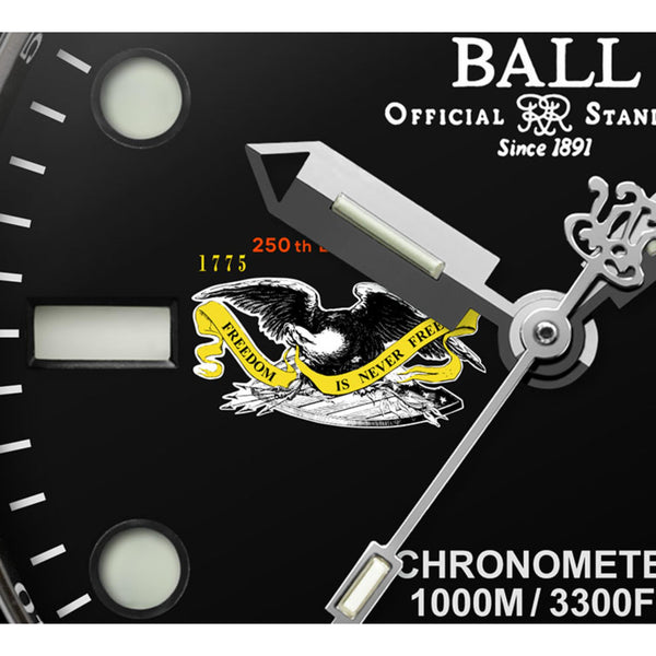 BALL Engineer Hydrocarbon Limited Edition DeepQUEST Protector Black Dial Steel Strap Men's Watch DM3002A-S9C-BK