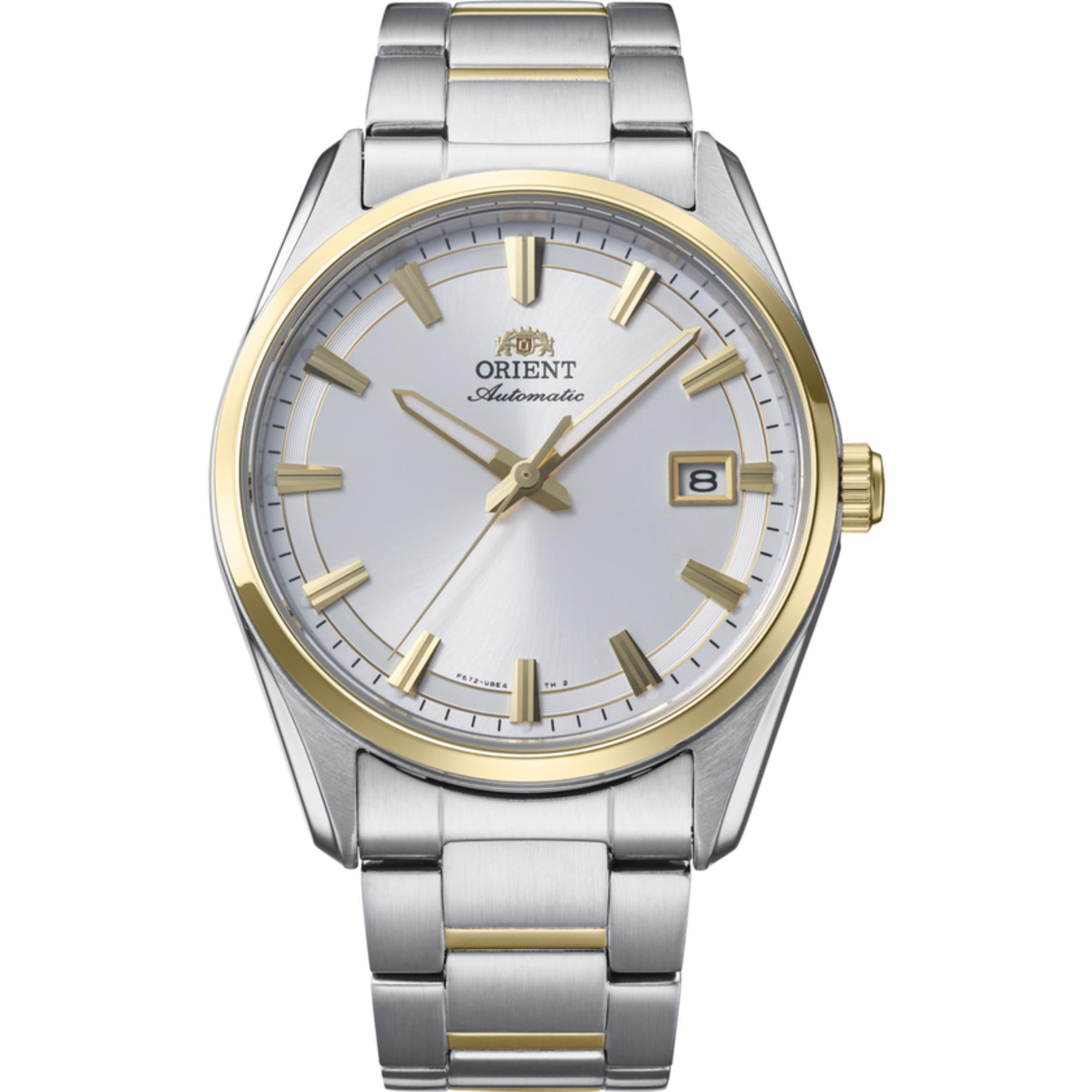 Orient Contemporary Stretto Date Automatic White Dial Steel Strap Men's Watch RA-AC0R01S30B