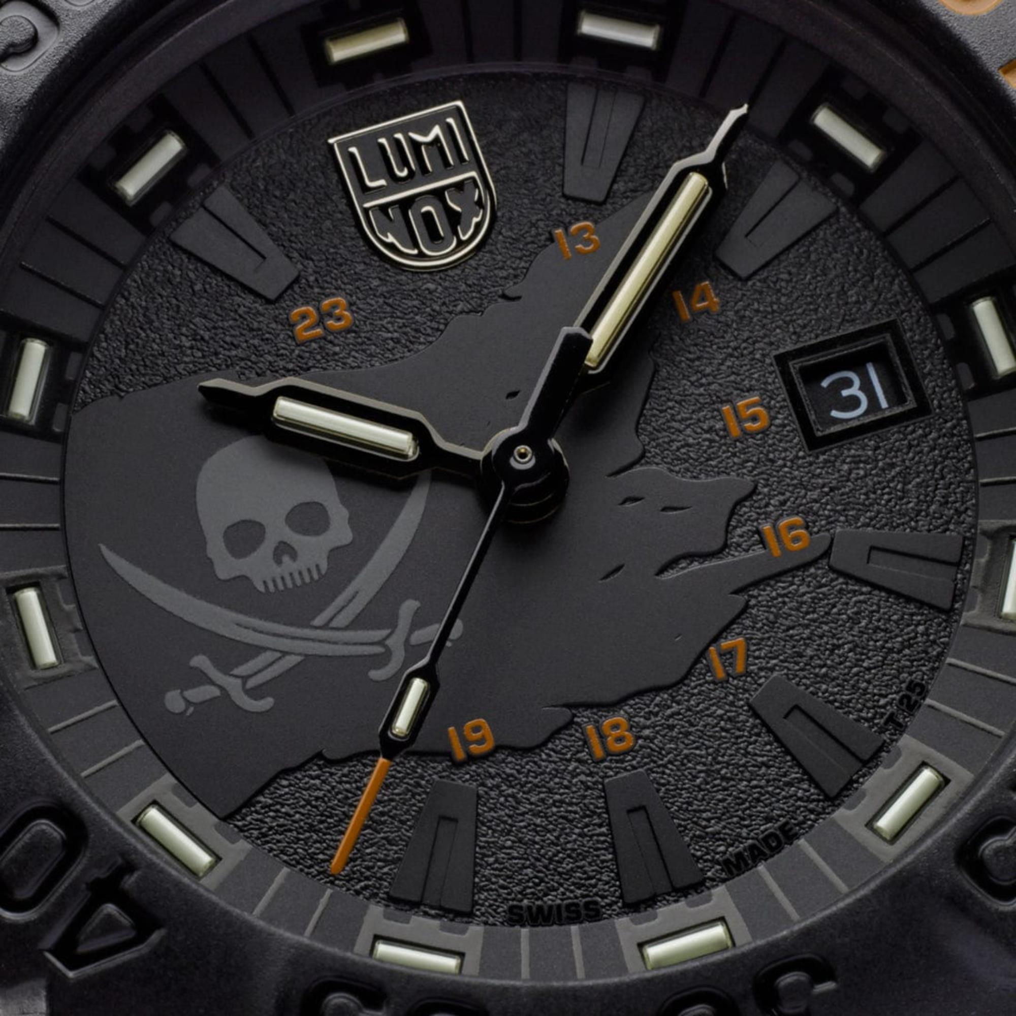 Luminox Navy Seal 3050 Pirate Watch Limited Edition Black Dial Velcro Fast Strap Men's Watch XS.3051.PIR.LE