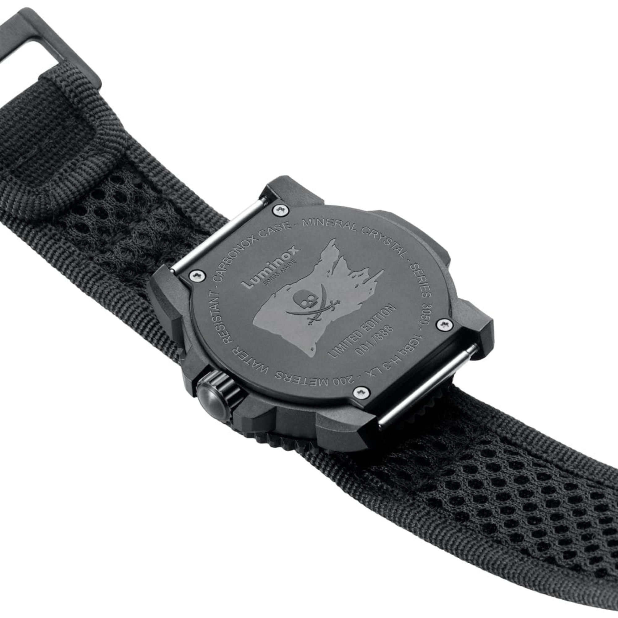 Luminox Navy Seal 3050 Pirate Watch Limited Edition Black Dial Velcro Fast Strap Men's Watch XS.3051.PIR.LE