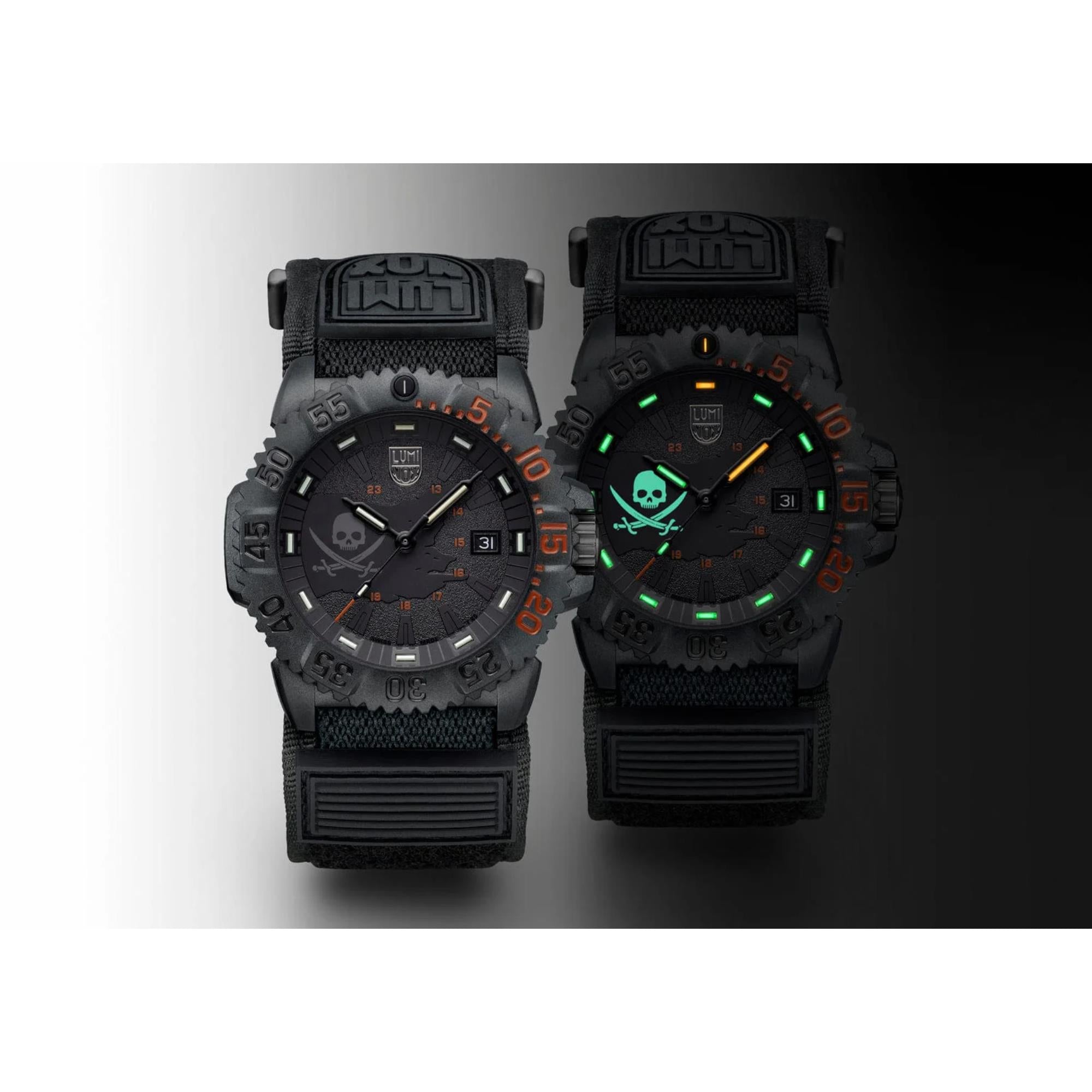 Luminox Navy Seal 3050 Pirate Watch Limited Edition Black Dial Velcro Fast Strap Men's Watch XS.3051.PIR.LE