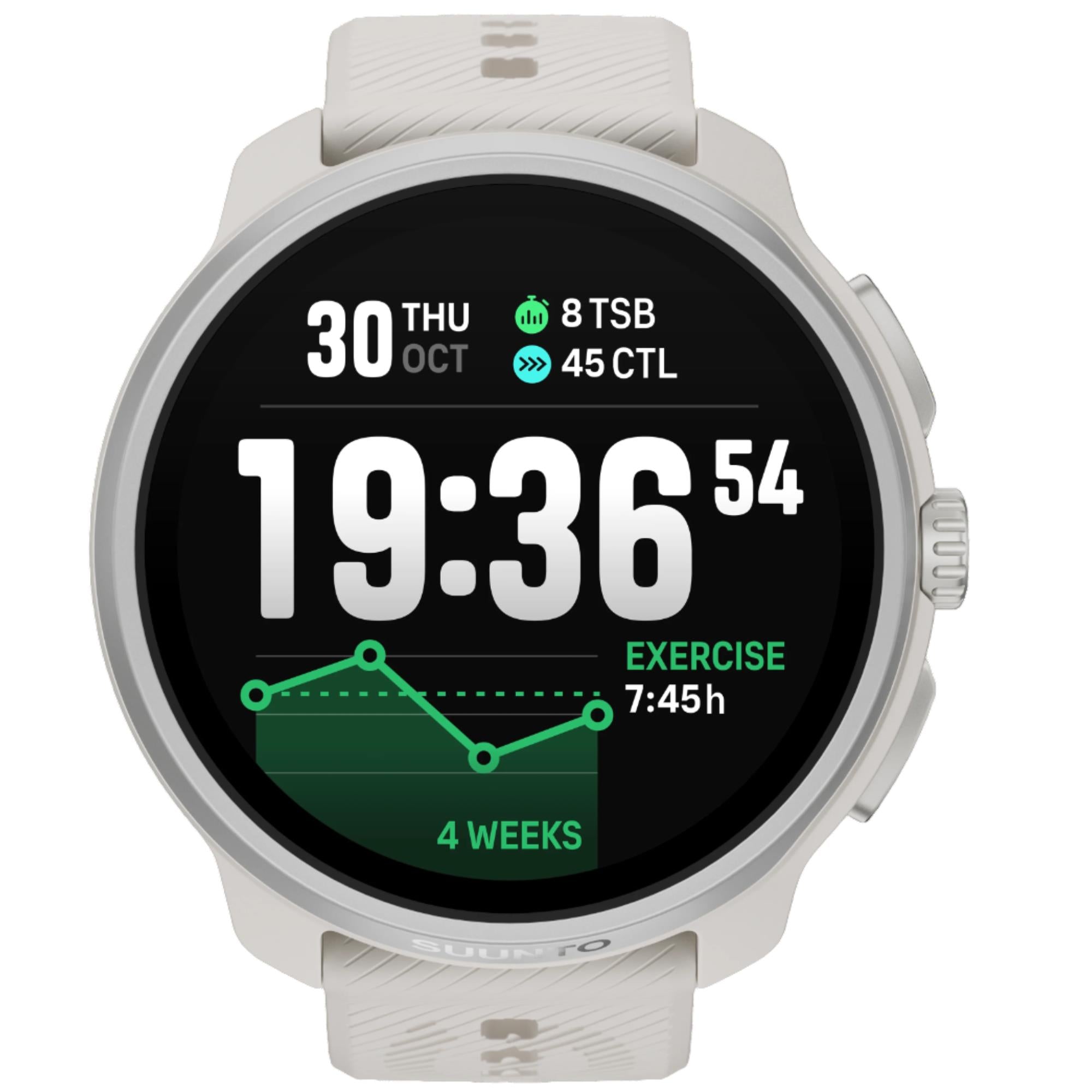 Suunto Race 2 Feather Gray AMOLED Digital Silicone Strap Unisex Smart Fitness Watch SS051201000