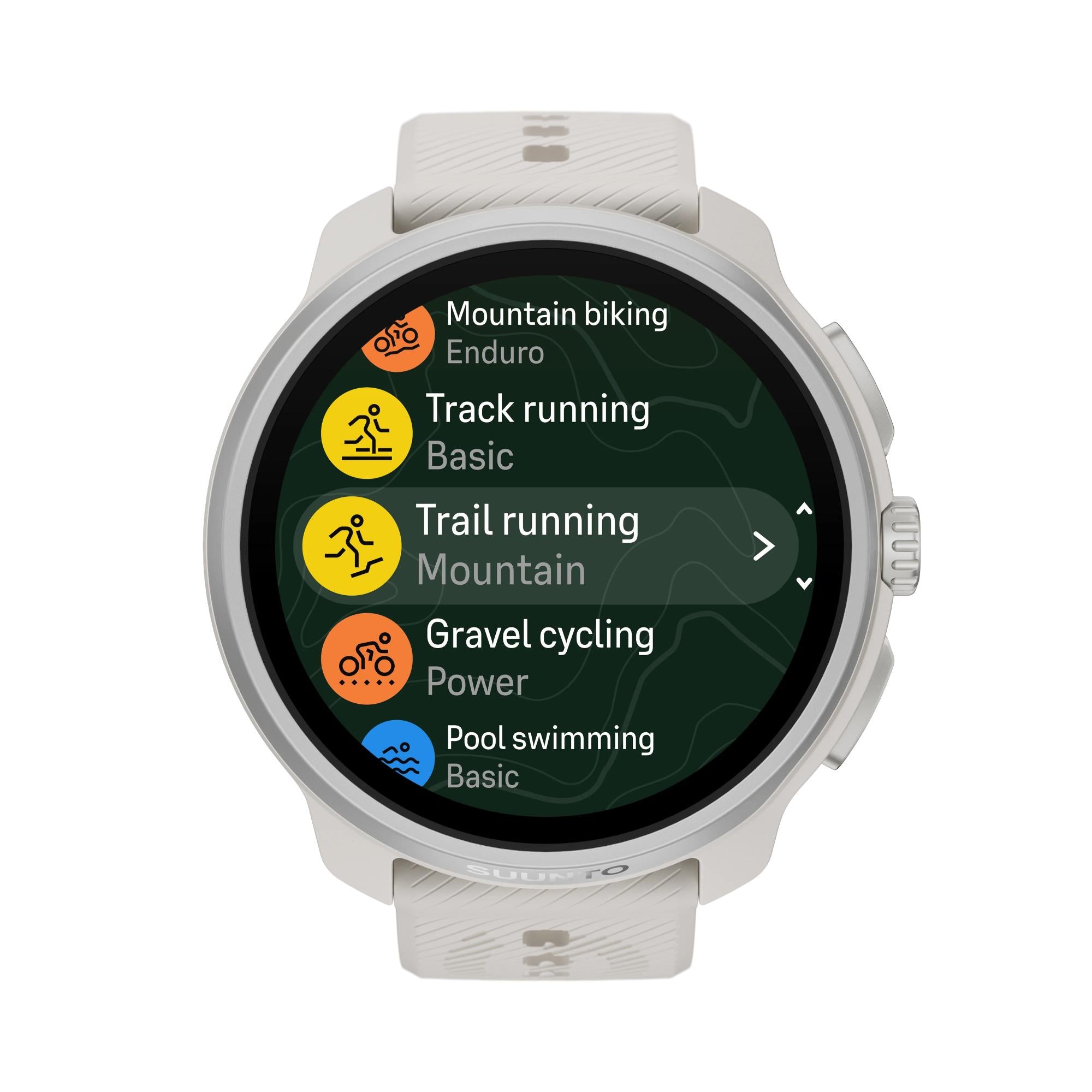 Suunto Race 2 Feather Gray AMOLED Digital Silicone Strap Unisex Smart Fitness Watch SS051201000