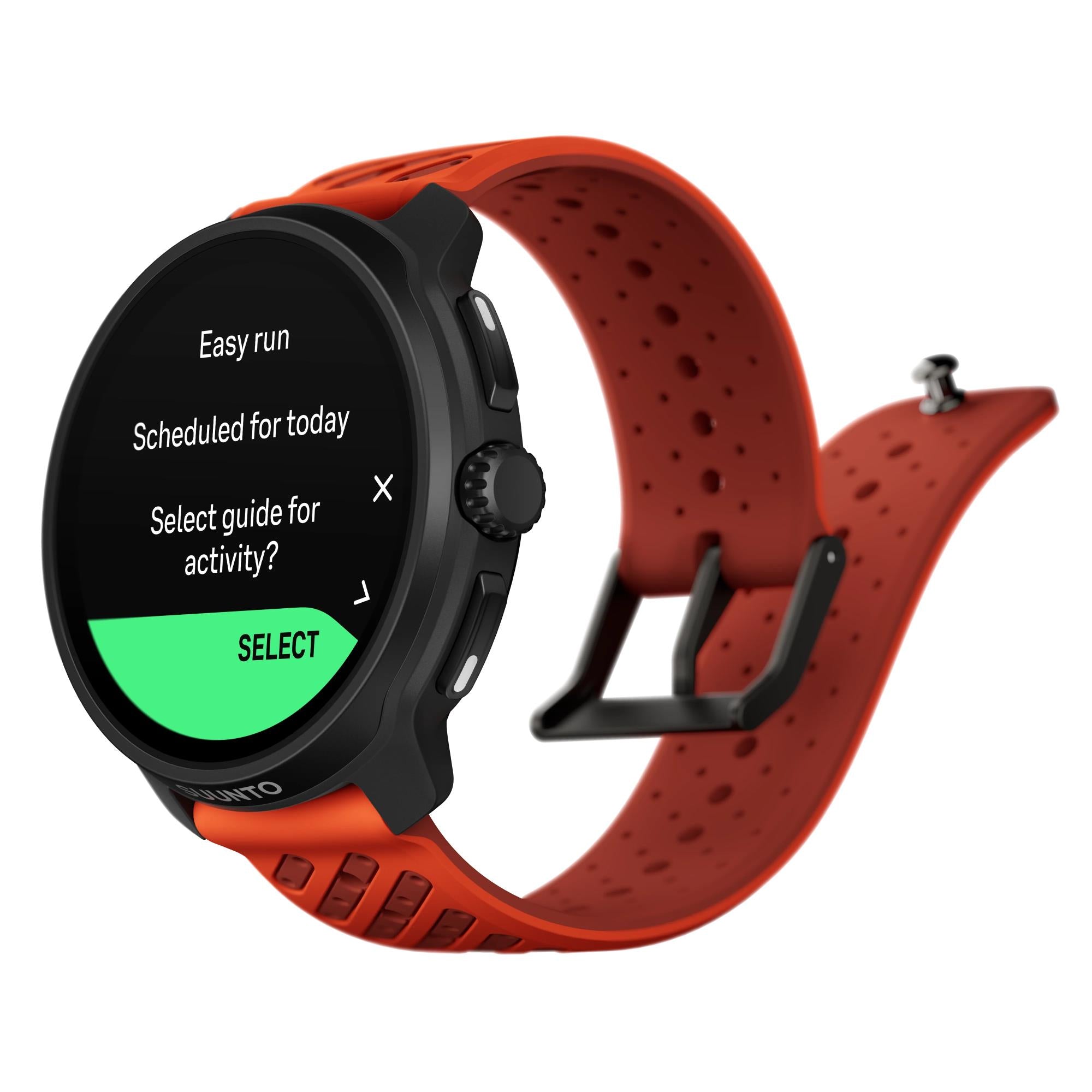 Suunto Race 2 Coral Orange AMOLED Digital Silicone Strap Unisex Smart Fitness Watch SS051241000