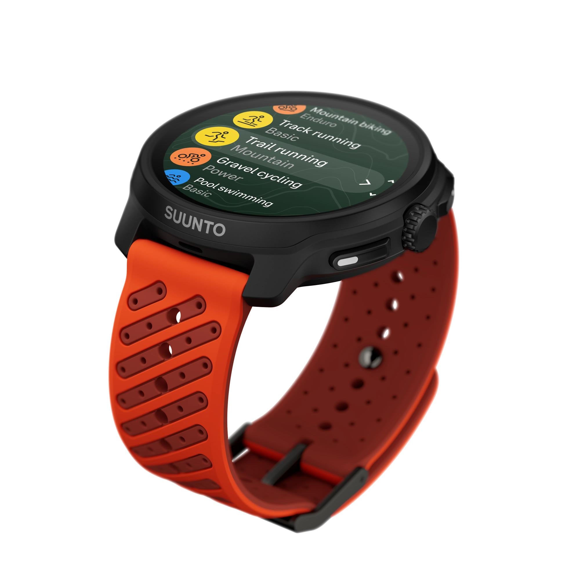 Suunto Race 2 Coral Orange AMOLED Digital Silicone Strap Unisex Smart Fitness Watch SS051241000