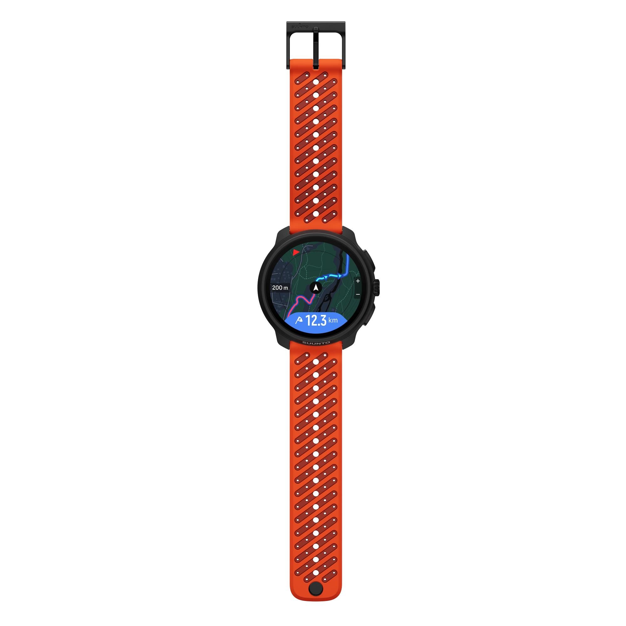 Suunto Race 2 Coral Orange AMOLED Digital Silicone Strap Unisex Smart Fitness Watch SS051241000