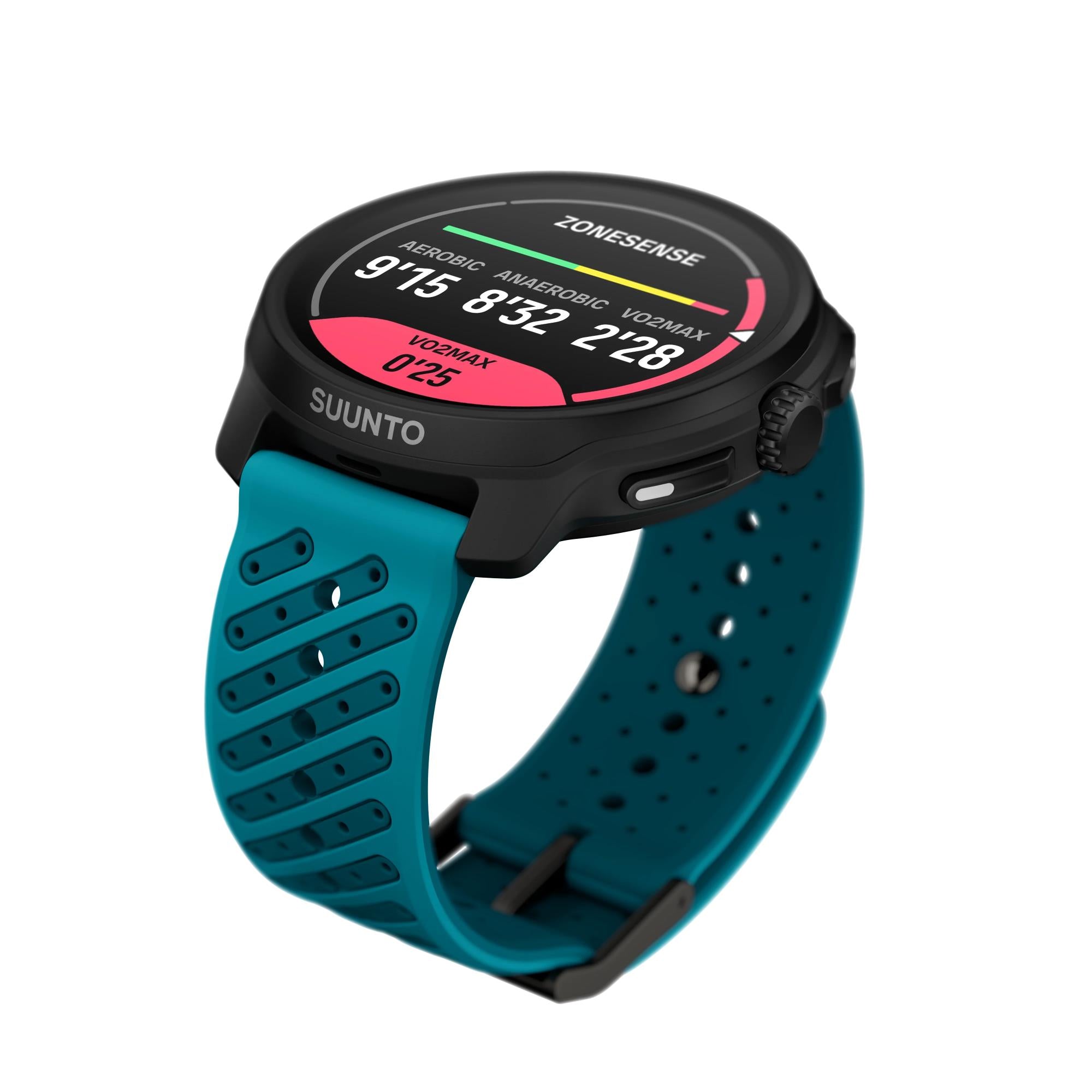 Suunto Race 2 Wave Blue AMOLED Digital Silicone Strap Unisex Smart Fitness Watch SS051242000