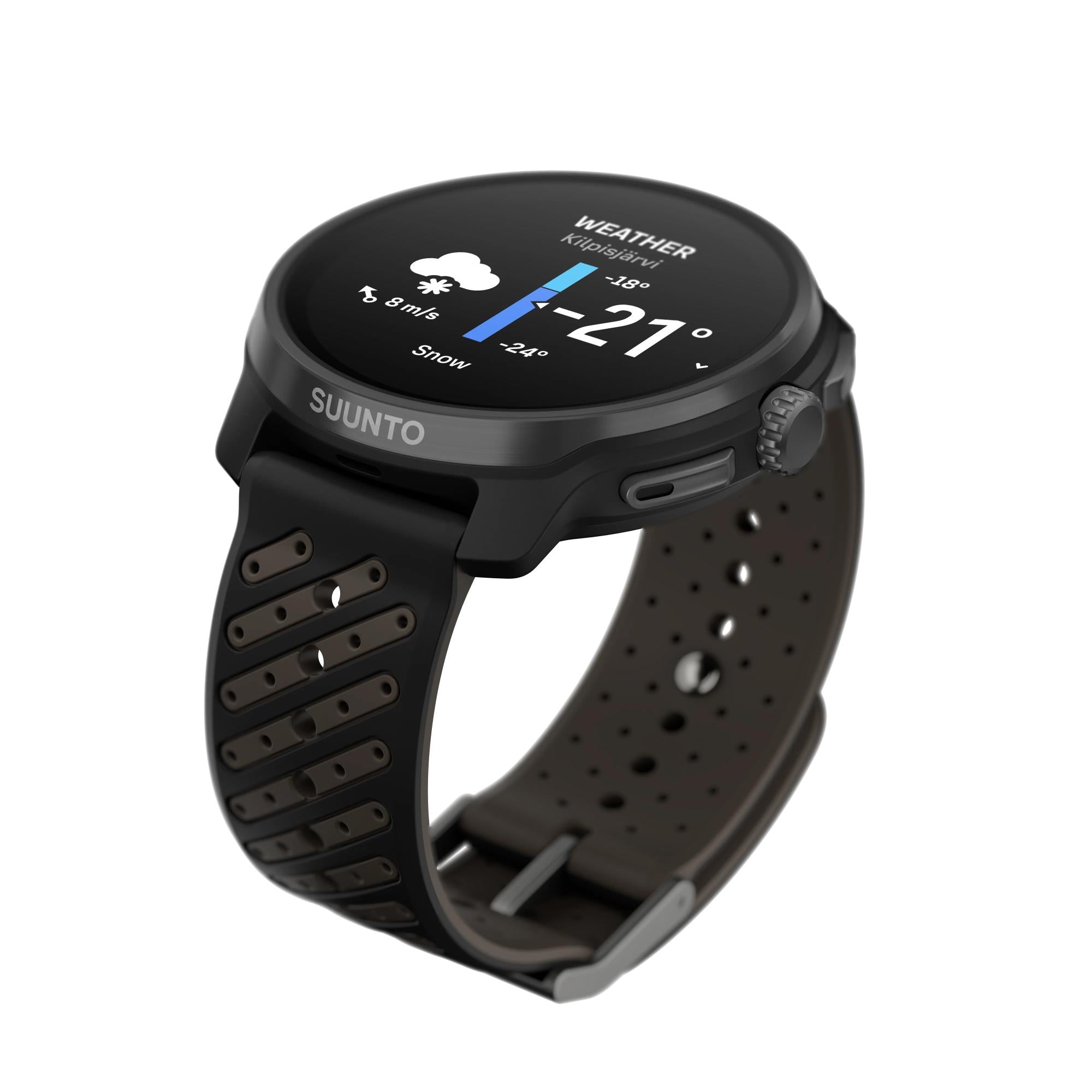 Suunto Race 2 Titanium Black AMOLED Digital Silicone Strap Unisex Smart Fitness Watch SS051202000