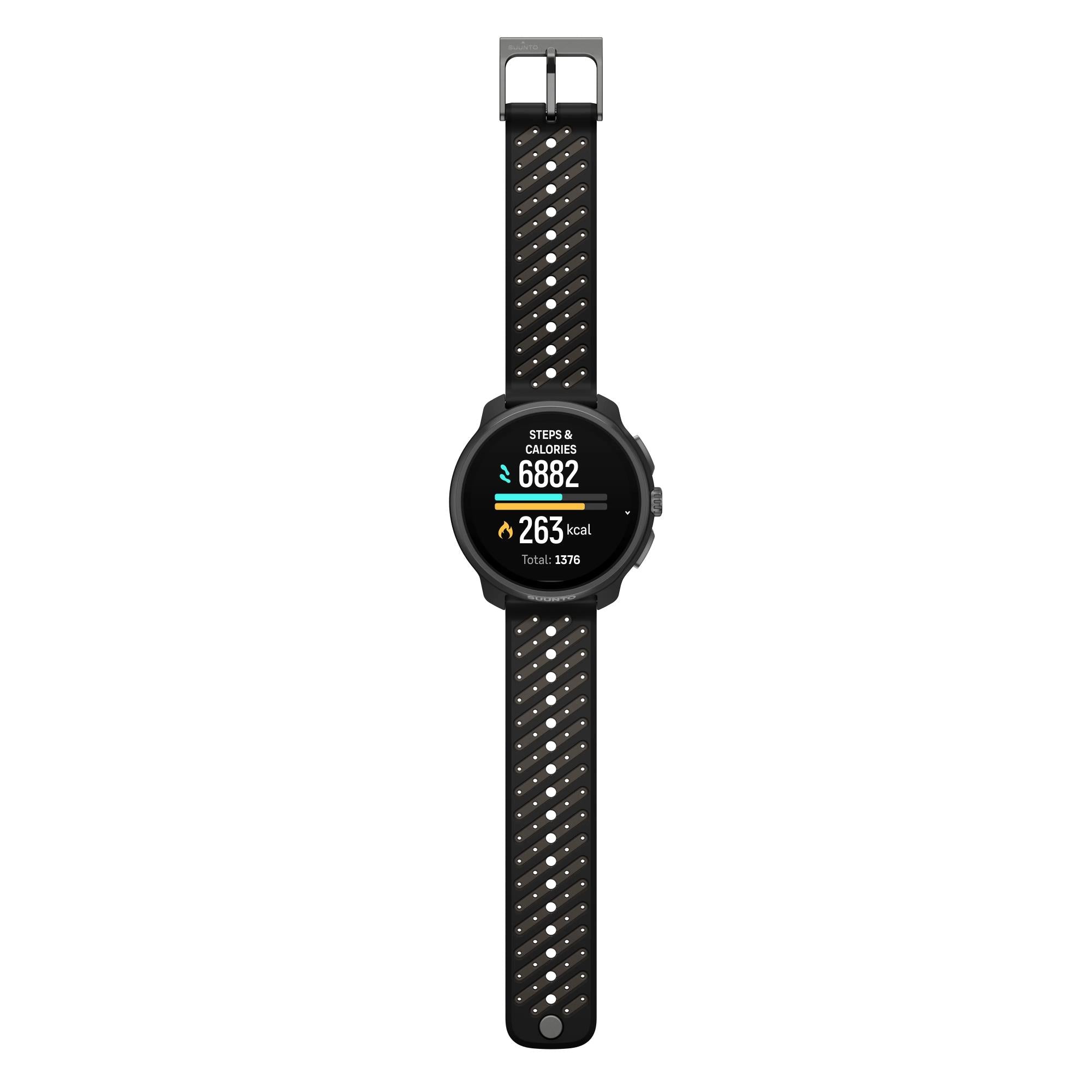 Suunto Race 2 Titanium Black AMOLED Digital Silicone Strap Unisex Smart Fitness Watch SS051202000