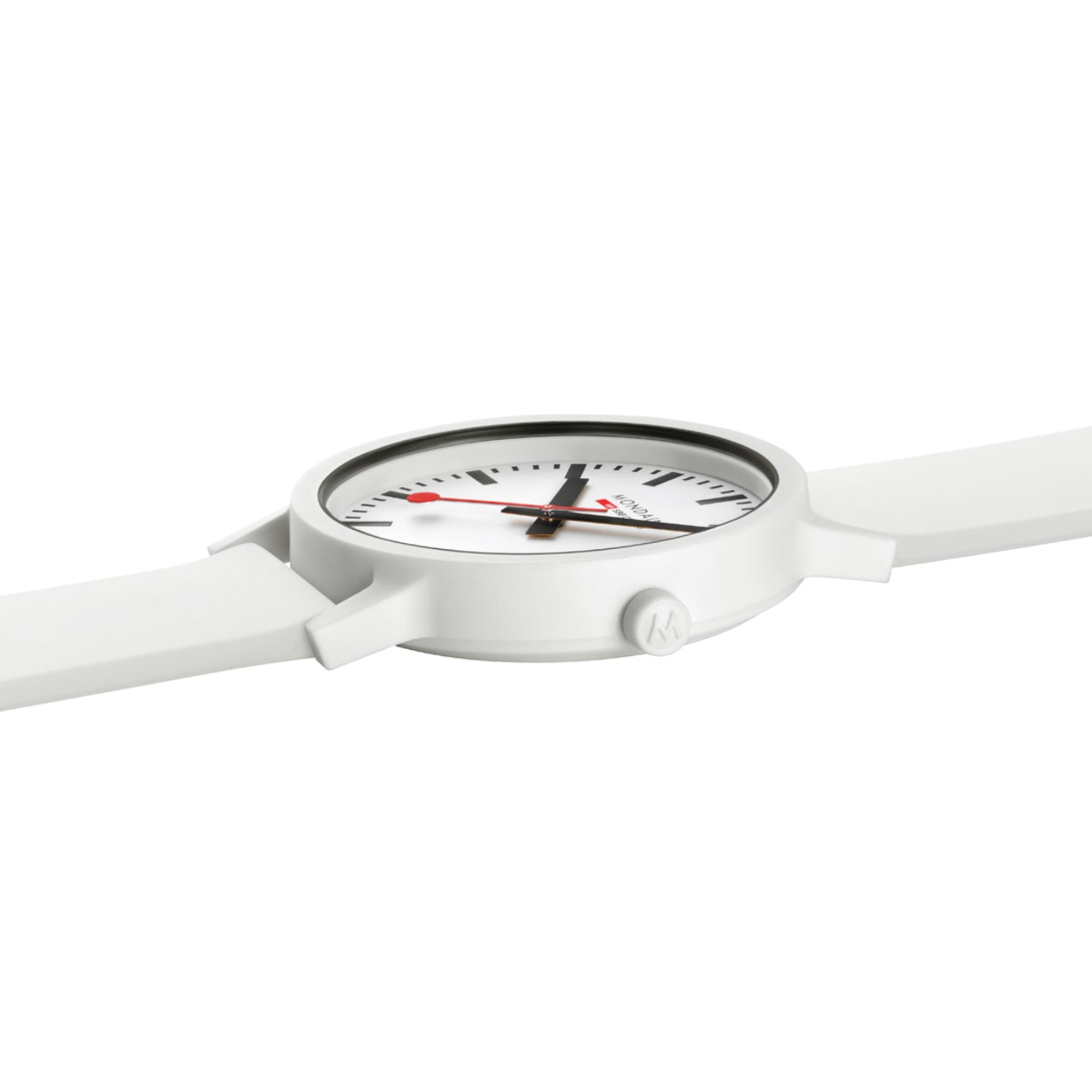 Mondaine Essence Quartz White Dial Silicone Strap Men's Watch MS1.41110.RA