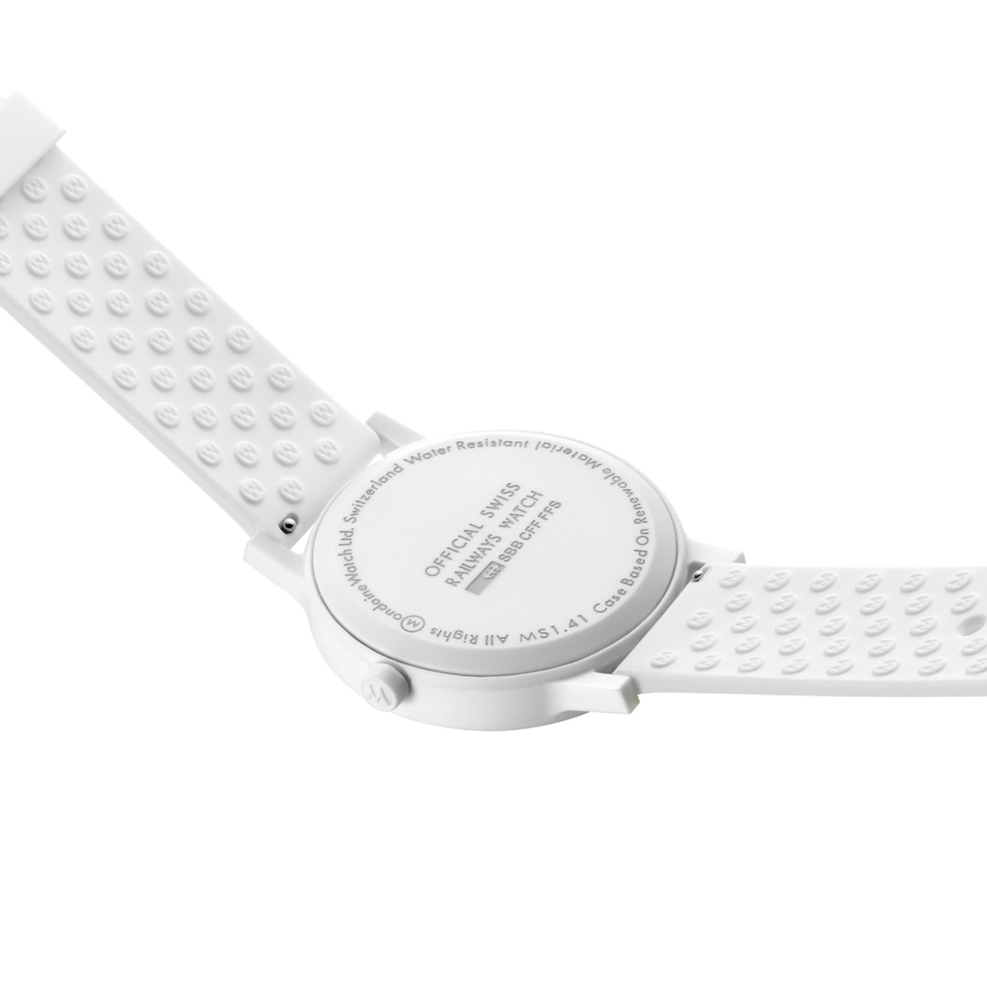 Mondaine Essence Quartz White Dial Silicone Strap Men's Watch MS1.41110.RA