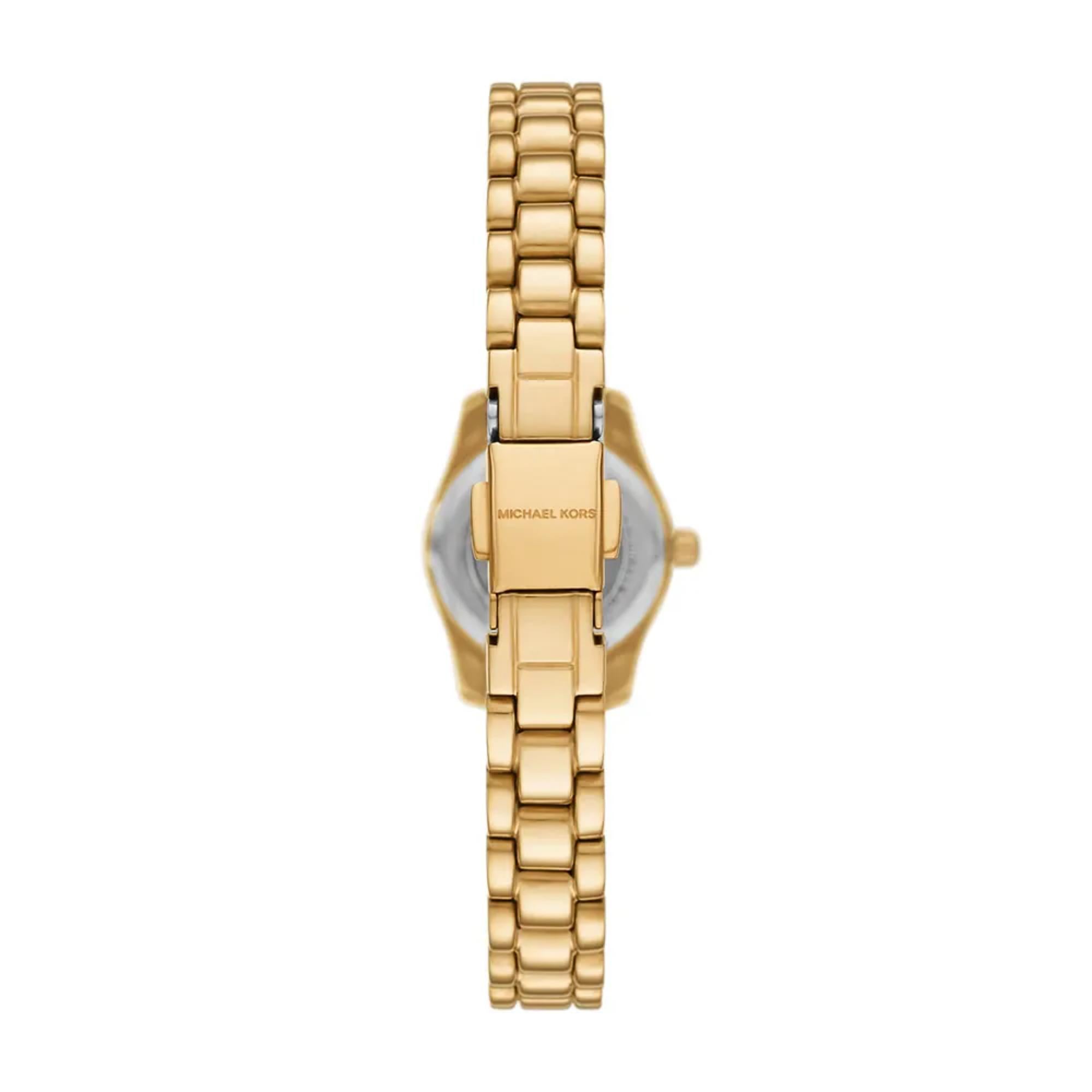 Michael Kors Micro Lexington Quartz Crystal Pave Dial Steel Strap Women's Watch MK4944SET