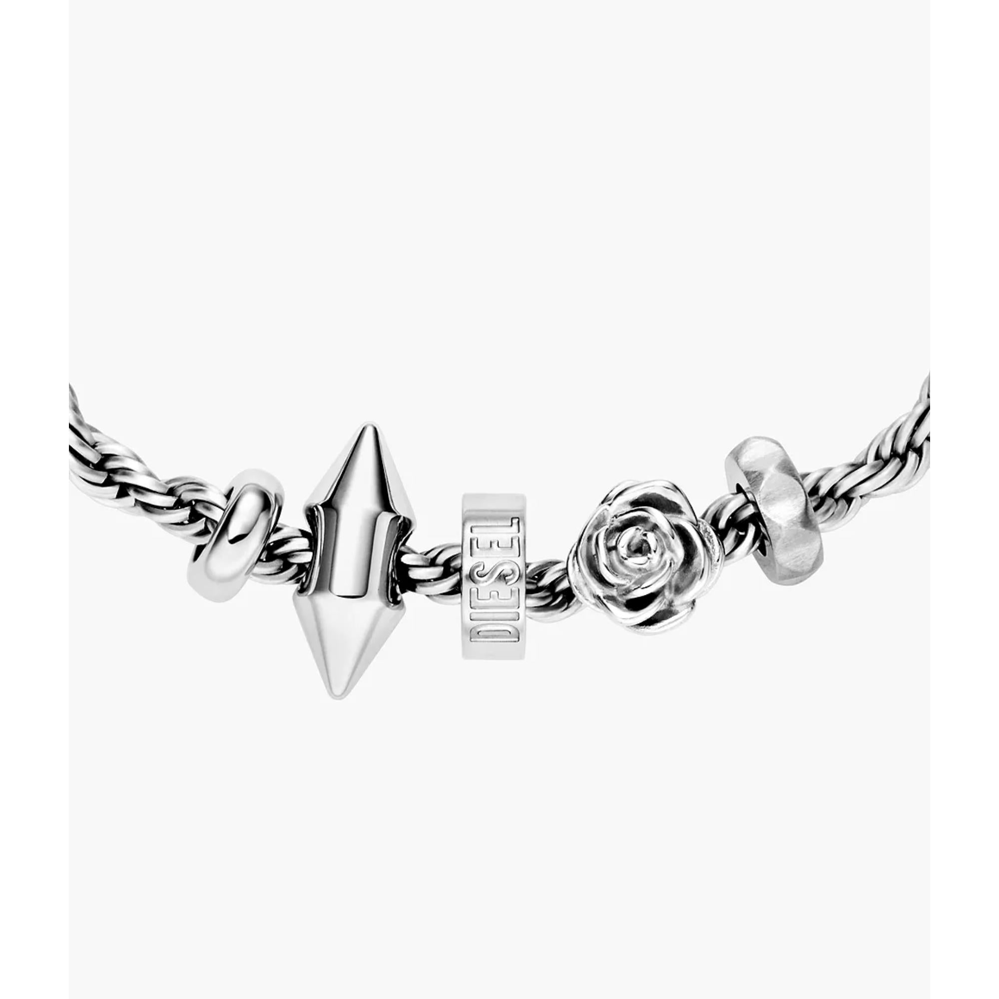 Diesel Stainless Steel Charm Unisex Bracelet DX1622040