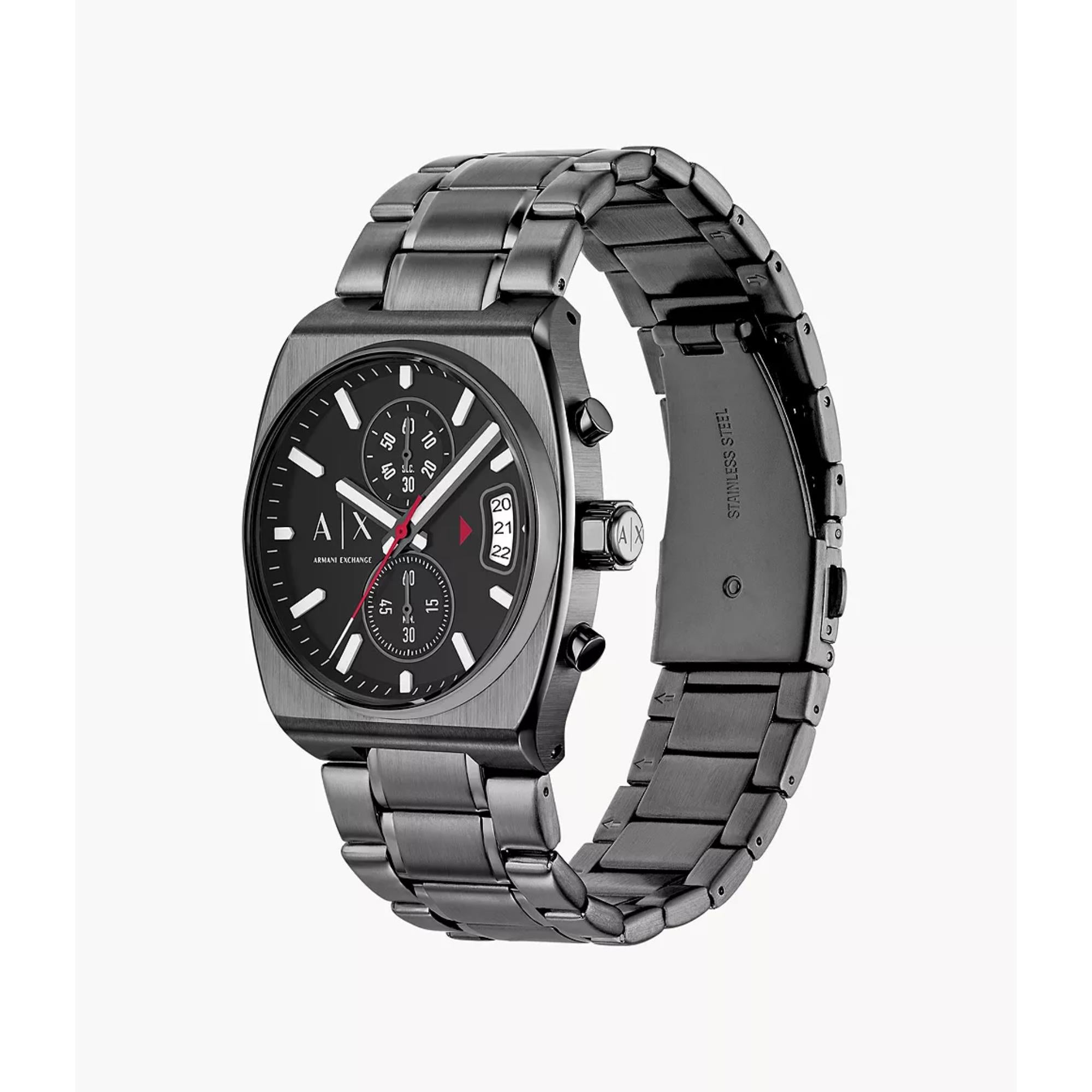 Armani Exchange Oliver Chronograph Quartz Black Dial Steel Strap Men's Watch AX2823