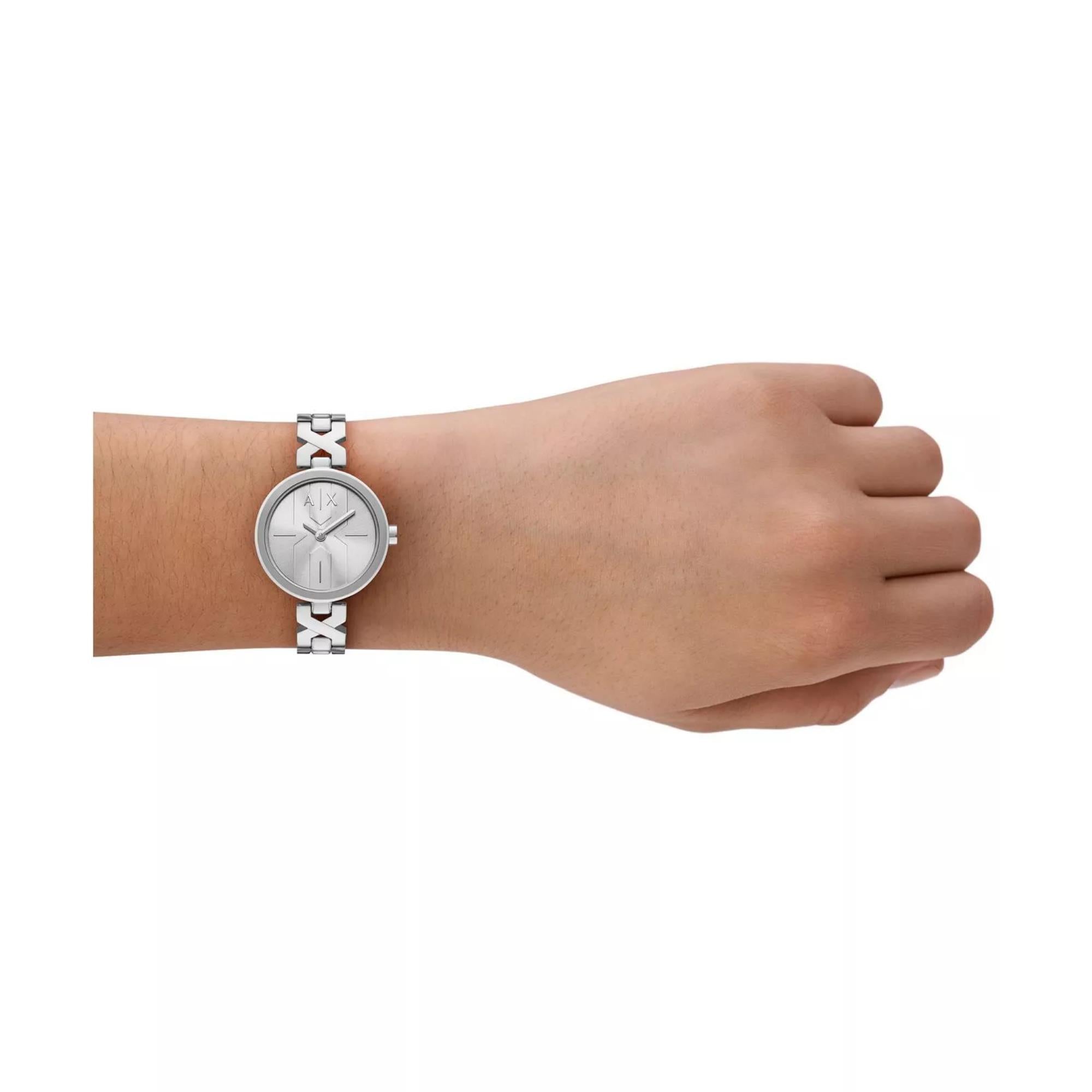 Armani Exchange Ava Quartz Silver Dial Steel Strap Women's Watch AX5830