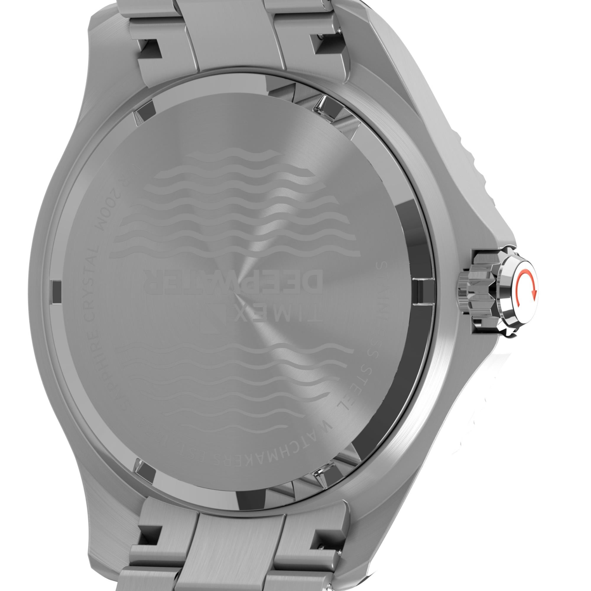 Timex Deepwater Meridian Quartz Blue Dial Steel Strap Men's Watch TW2W81900
