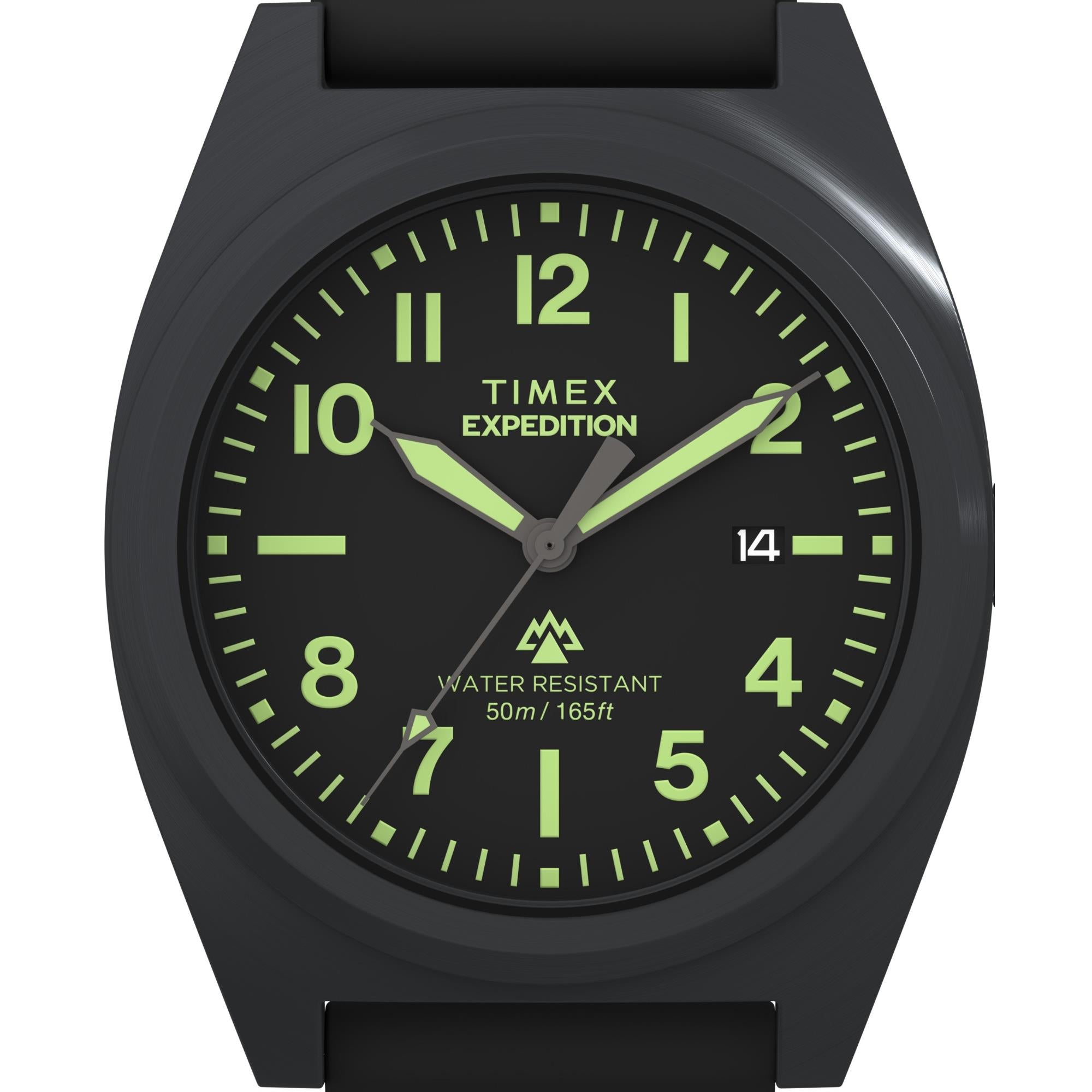 Timex Expedition Capstone Quartz Black Dial Silicone Strap Men's Watch TW2Y18100