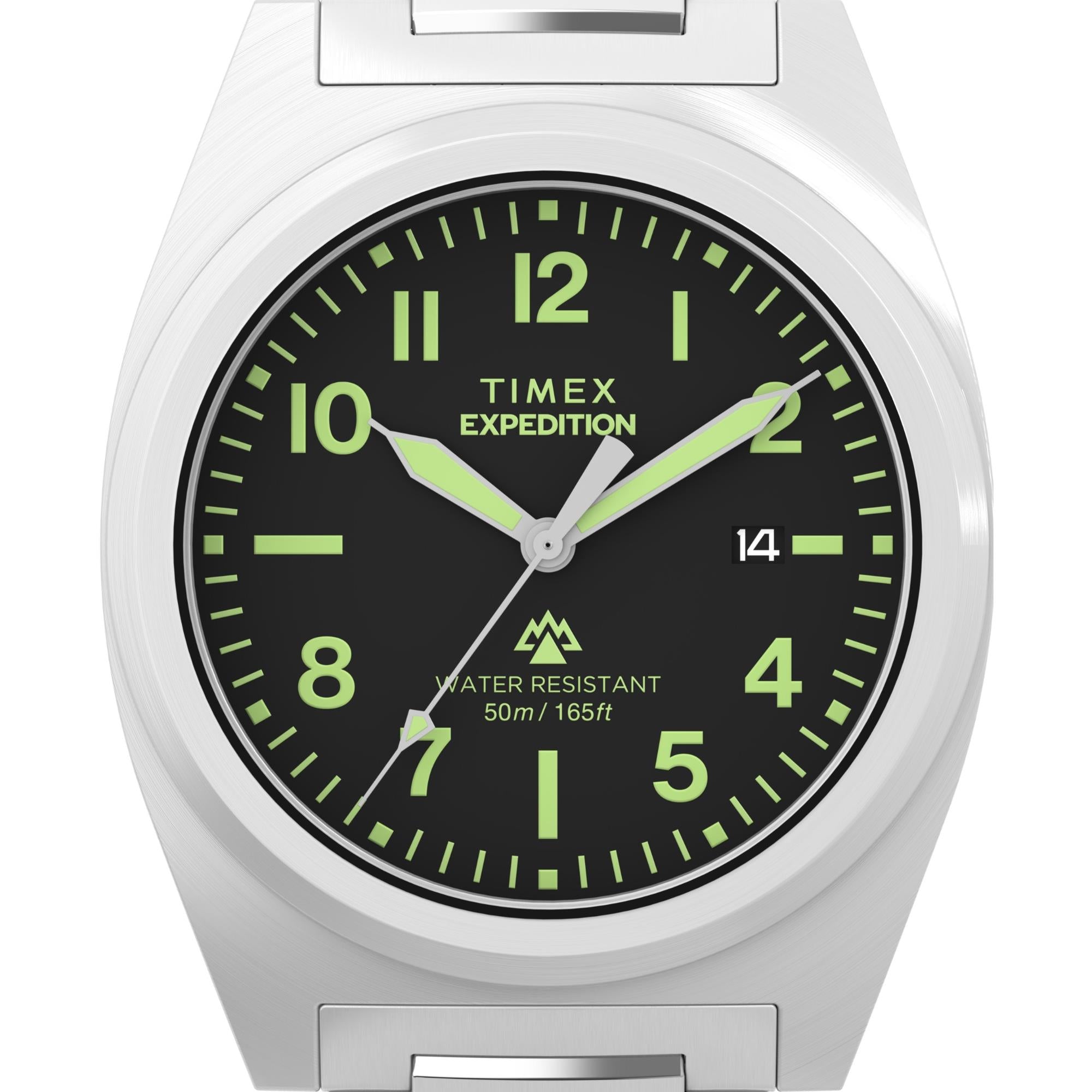 Timex Expedition Capstone Quartz Black Dial Steel Strap Men's Watch TW2Y18300