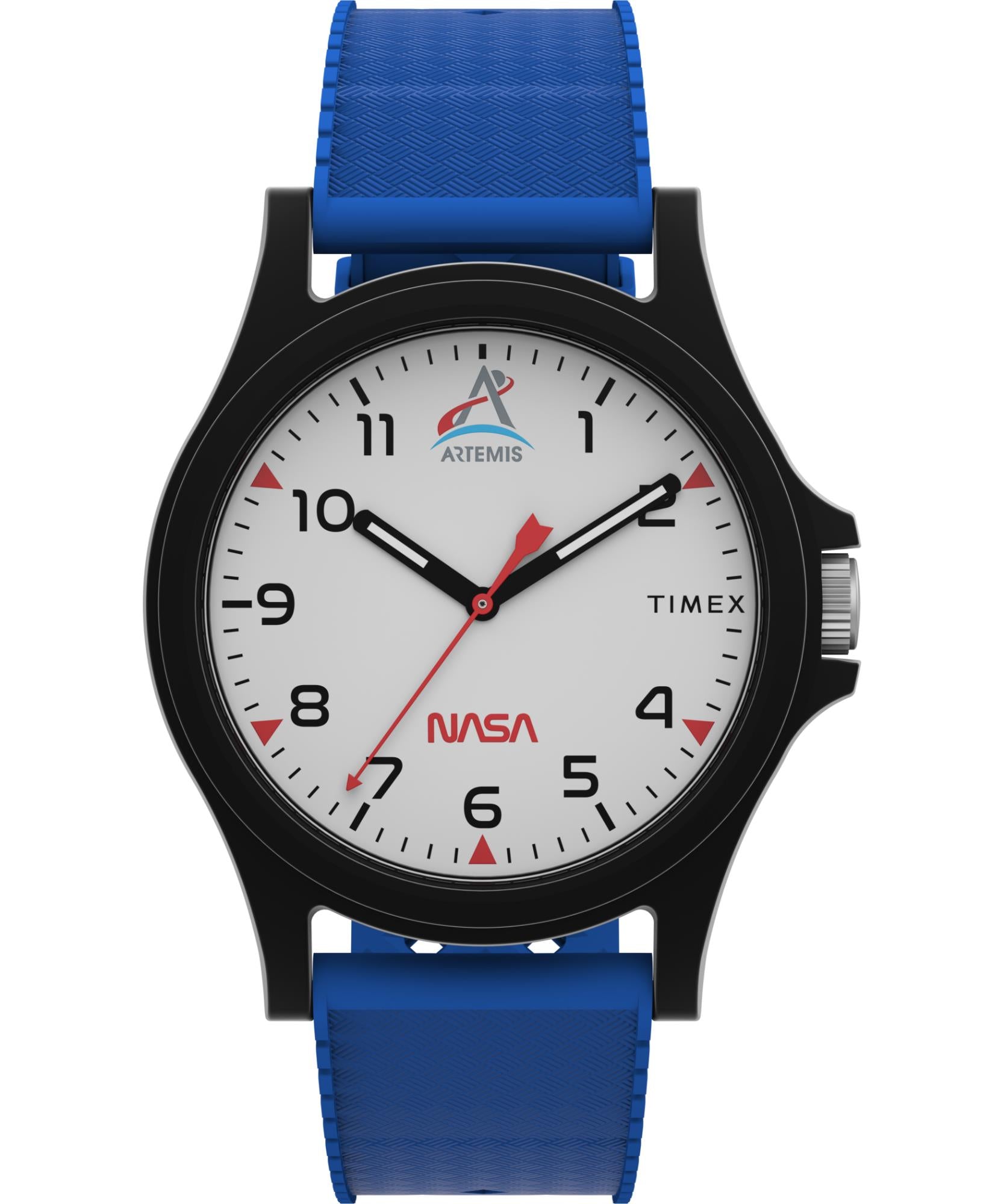 Timex Main Street NASA Artemis Quartz White Dial Silicone Strap Unisex Watch TW2Y13100