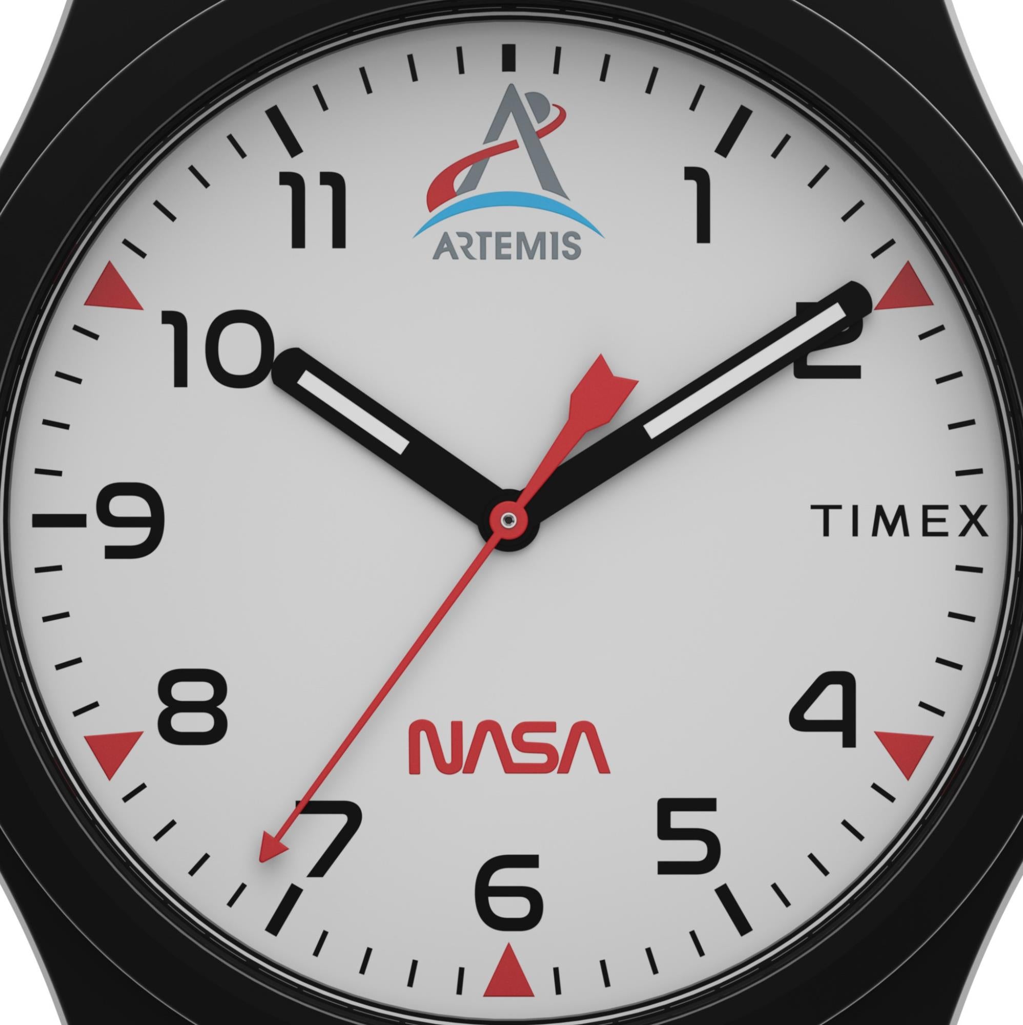Timex Main Street NASA Artemis Quartz White Dial Silicone Strap Unisex Watch TW2Y13100