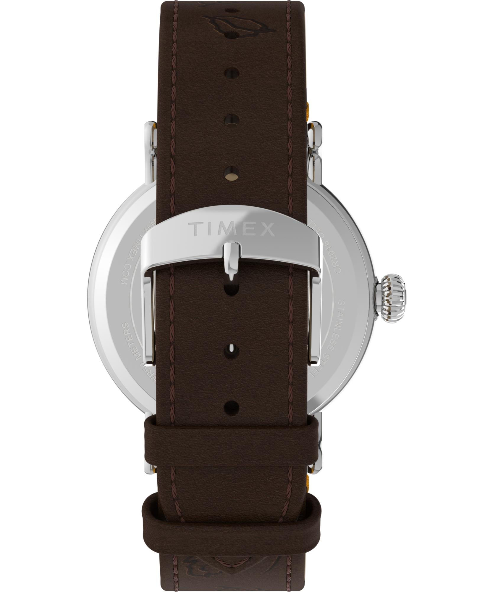 Timex X Peanuts Thanksgiving Quartz White Dial Leather Strap Unisex Watch TW2W44300