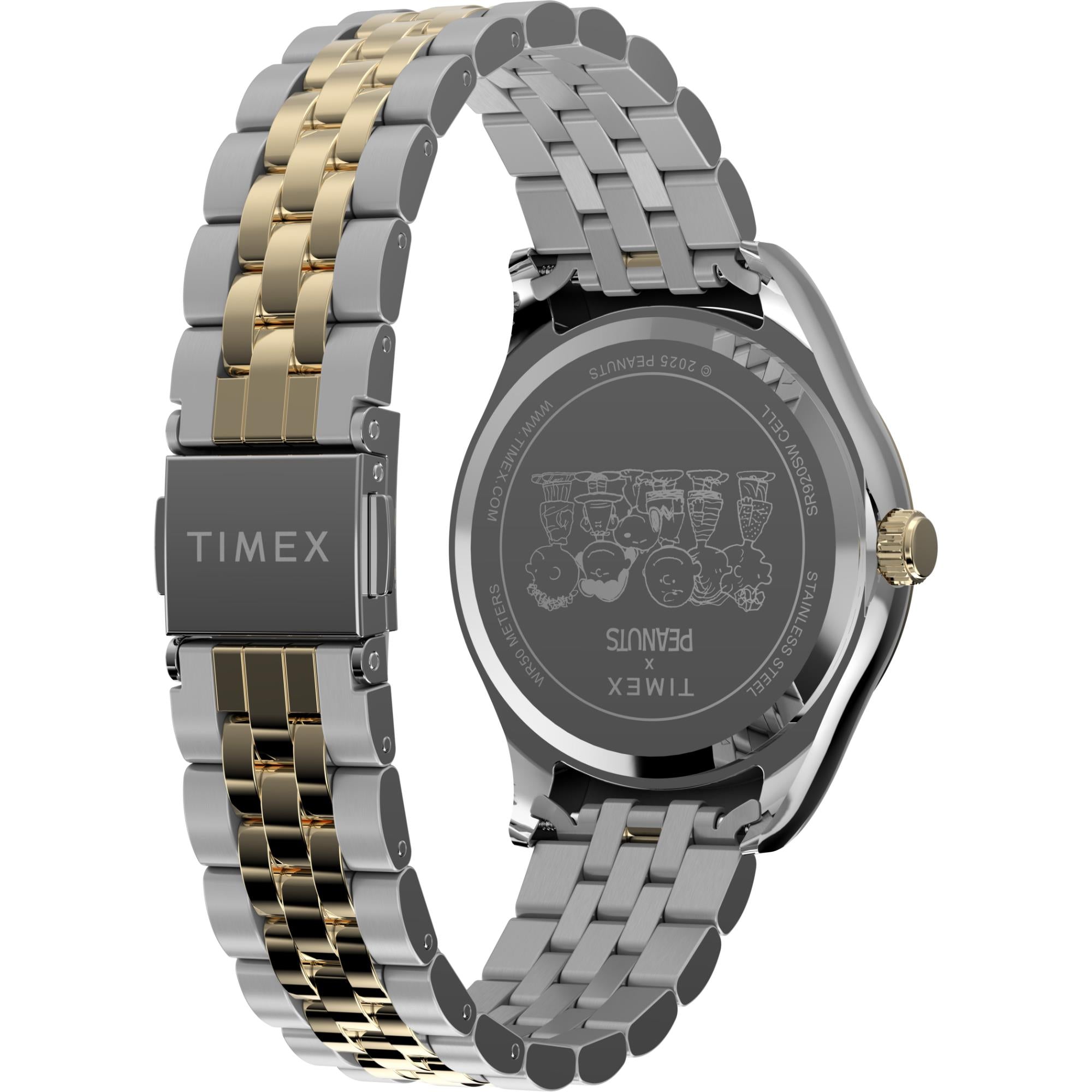 Timex X Peanuts Legacy Bowtie Quartz White Dial Steel Strap Women's Watch TW2Y11100