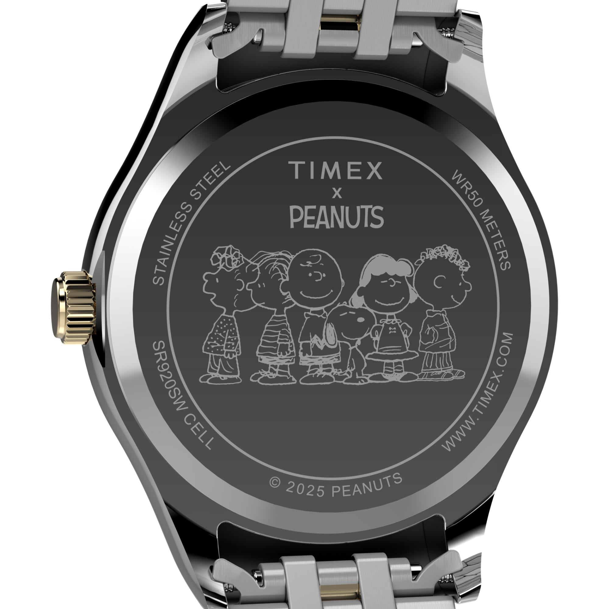 Timex X Peanuts Legacy Bowtie Quartz White Dial Steel Strap Women's Watch TW2Y11100