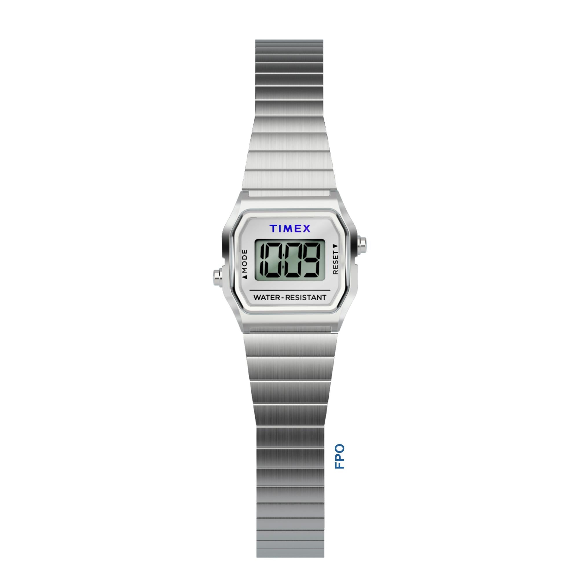 Timex T80 Teeny Tiny Quartz Digital Steel Strap Women's Watch TW2Y46500