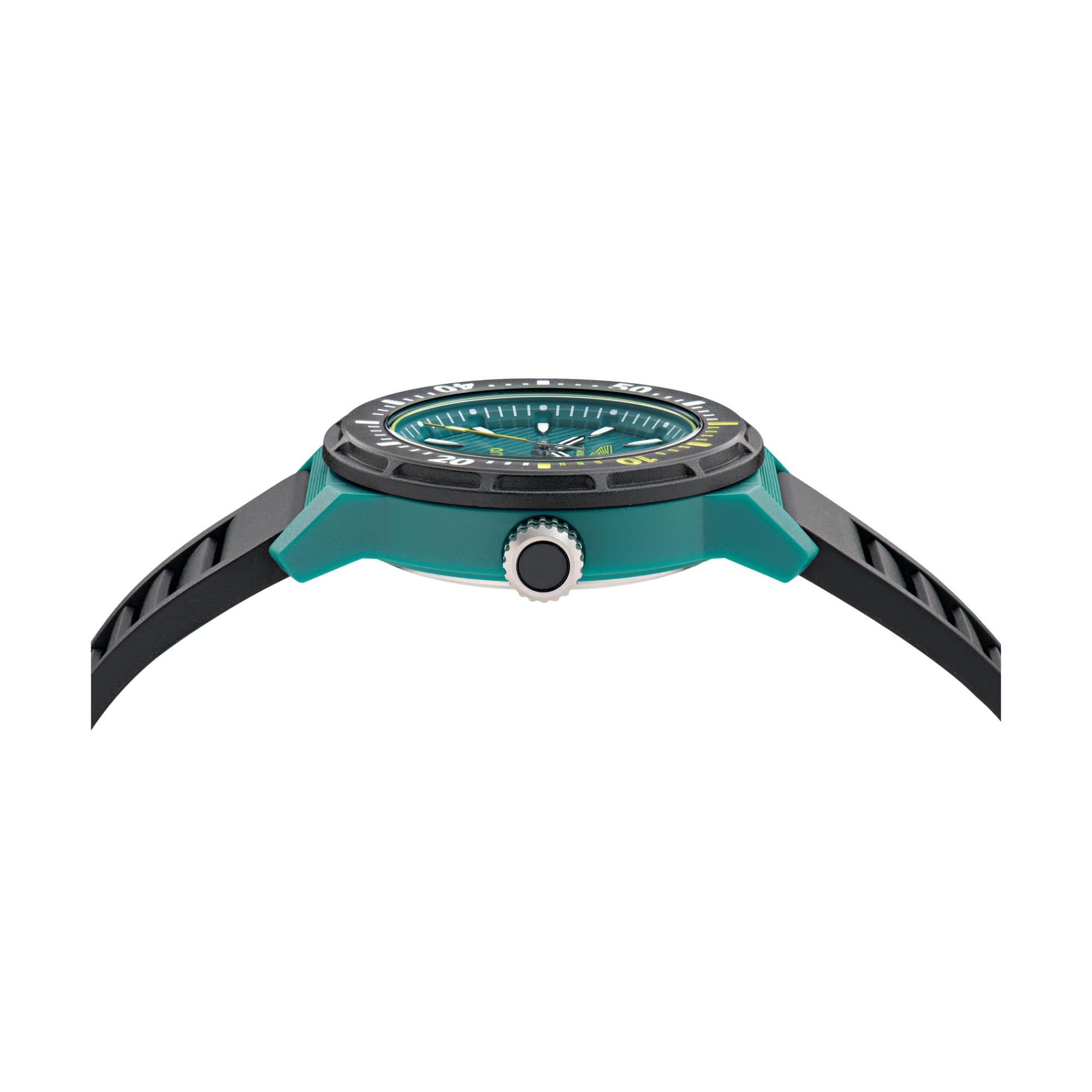 Aston Martin Formula 1 Quartz Green Dial Silicone Strap Unisex Watch MTFK1F502