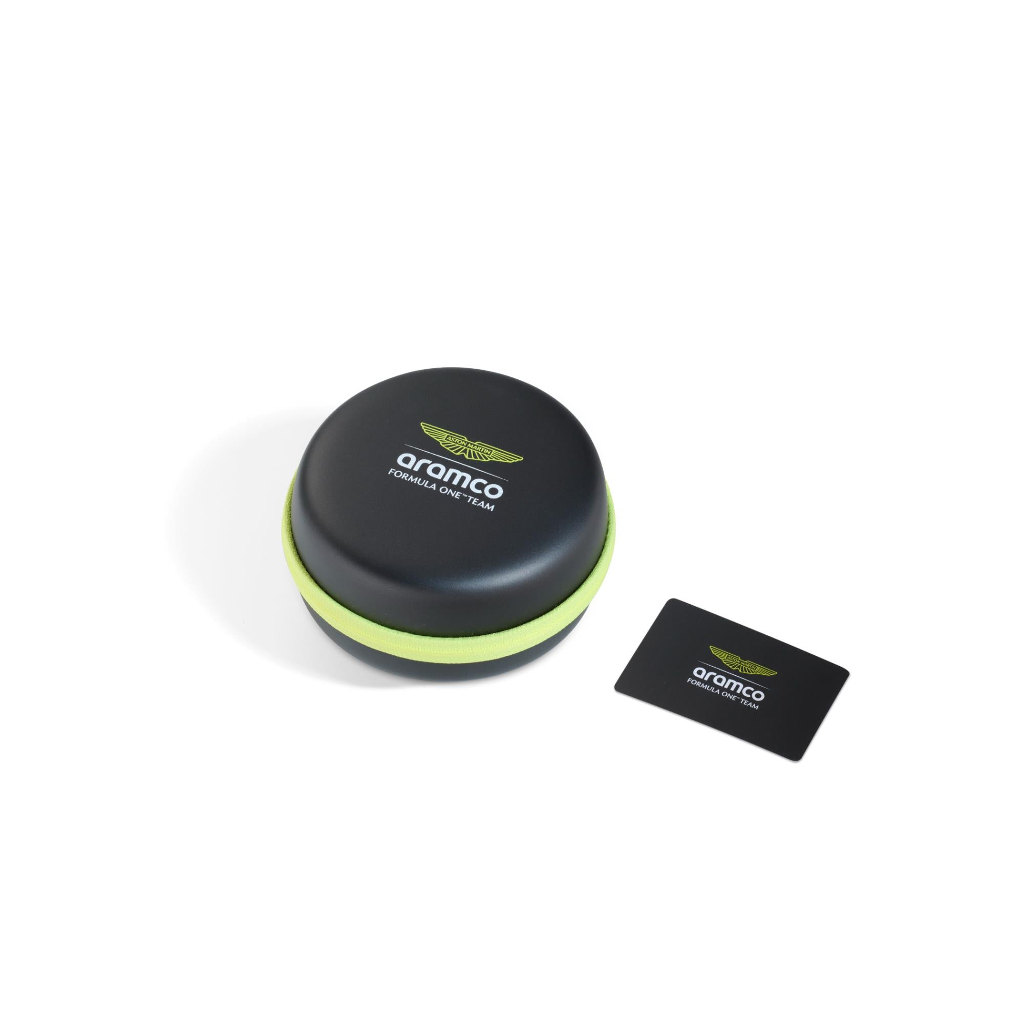 Aston Martin Aramco Formula One Team Yellow Dial Podium Green Silicone Strap Unisex Watch MTFK1F501